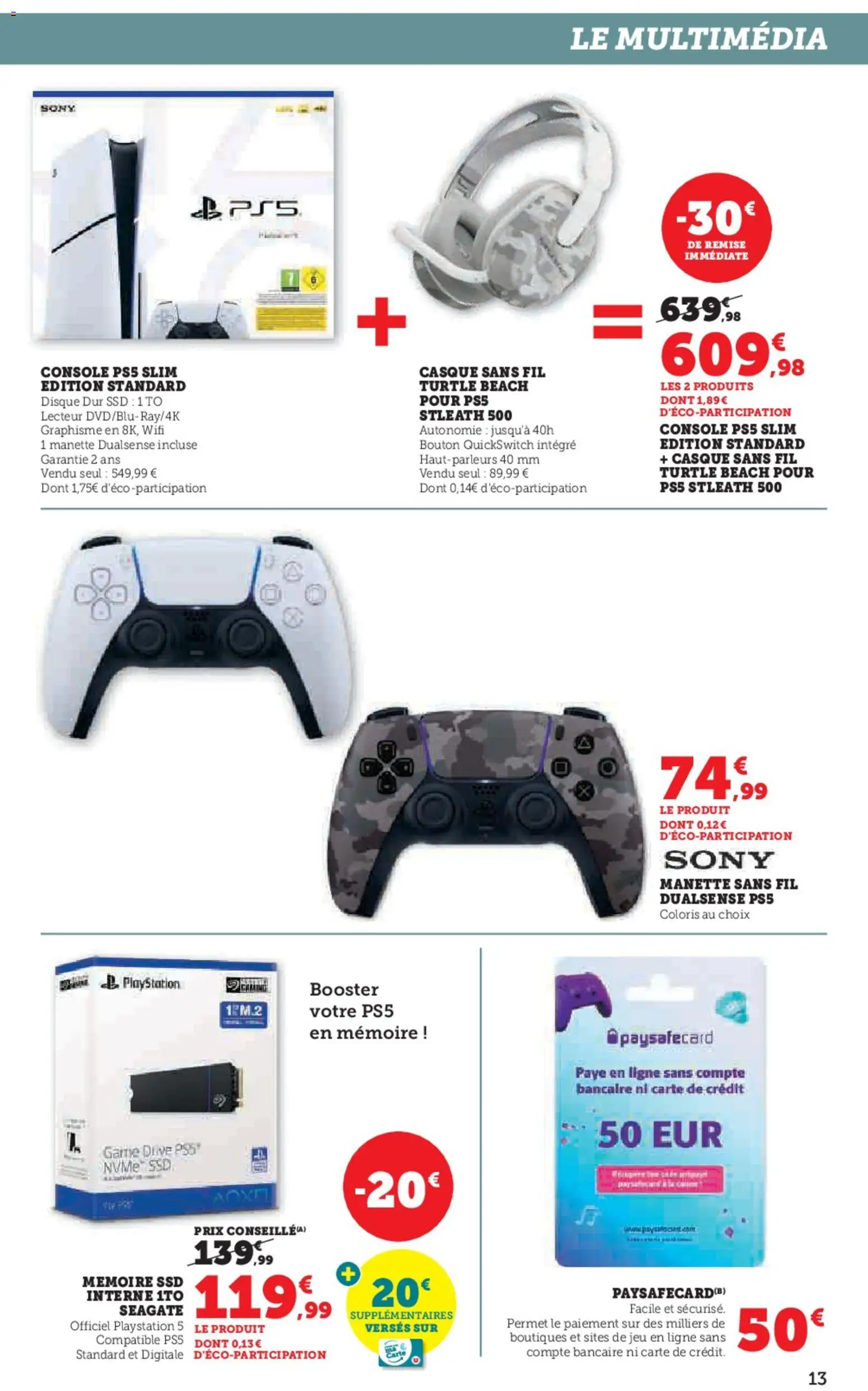 {H1} | Page: 13 | Produits: Playstation, Disque dur, Casque