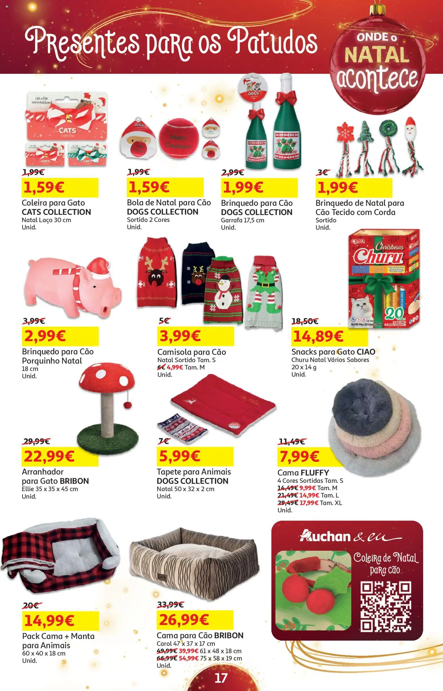 Auchan - Presentes │ válido de 05.12.2025 | Página: 17 | Produtos: Corda, Cama, Tapete, Camisola