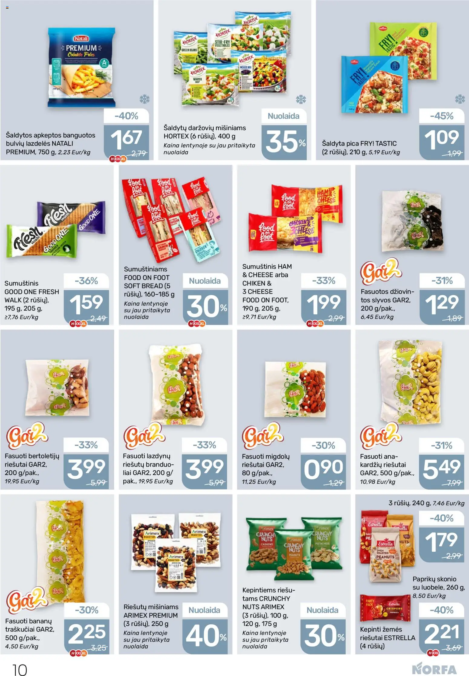 NORFA akcijos nuo 19.02.2026 | Puslapis: 10 | Prekių: Paprika, Sumuštinis, Pica, Traškučiai