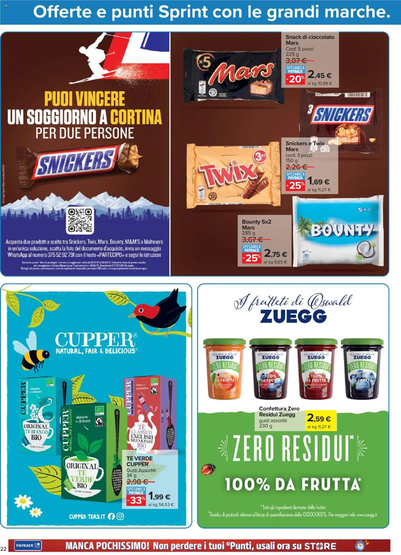 Volantino Carrefour del 15.01.2026 | Pagina: 22 | Prodotti: Cioccolato, Tè, Frutta, Albicocche