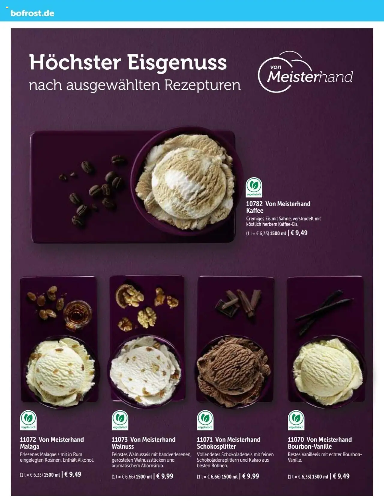 Bofrost Katalog - gültig ab dem 07.09.2025 | Seite: 12 | Produkte: Kaffee, Rum, Bourbon, Eis