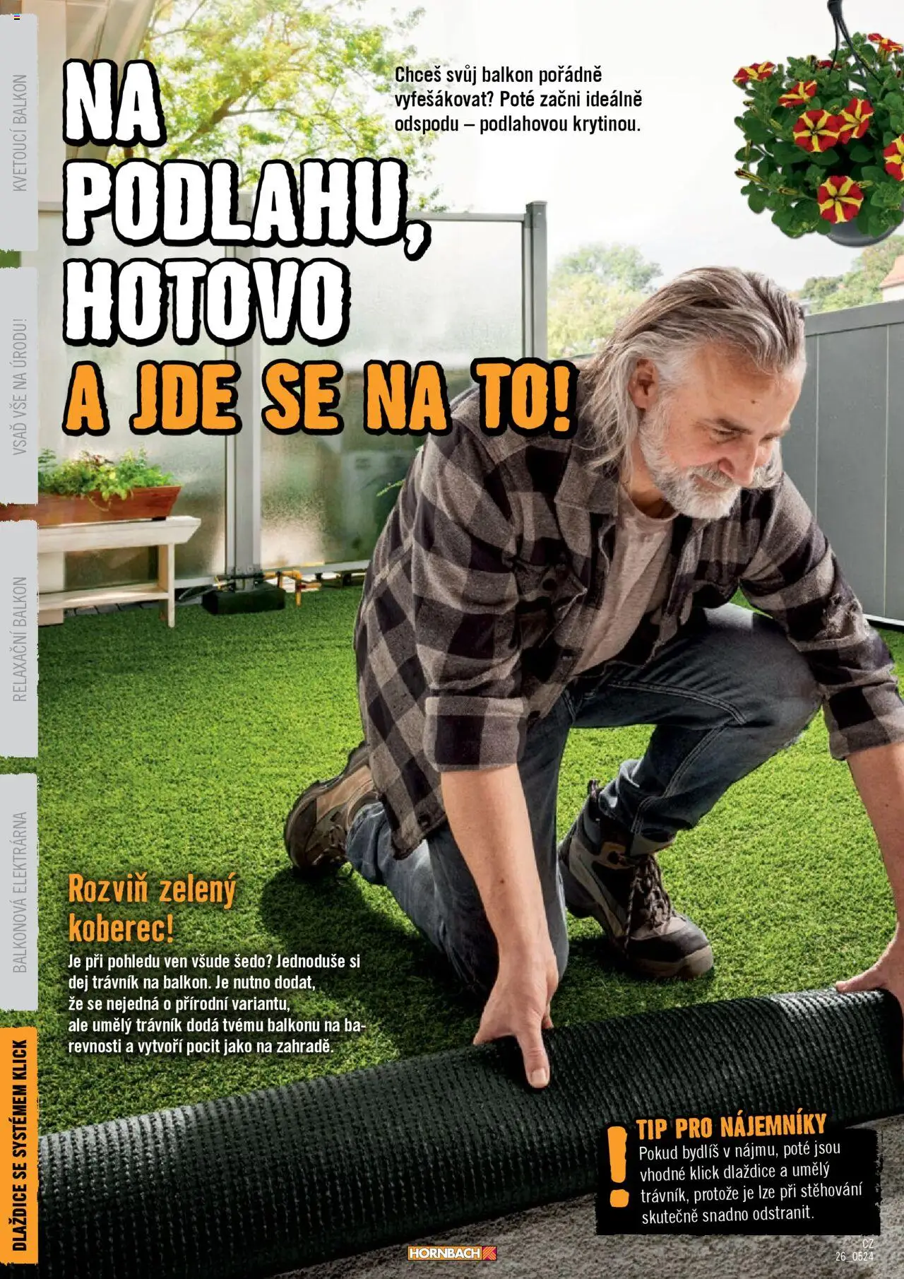HORNBACH leták - Balkón od 13.08.2025 | Strana: 24 | Produkty: Koberec