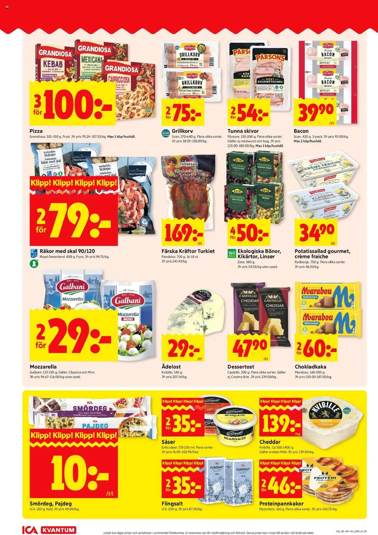ICA Kvantum reklamblad aktuell från 04.08.2025 | Sida: 6 | Produkter: Linser, Kräftor, Creme fraiche, Bönor