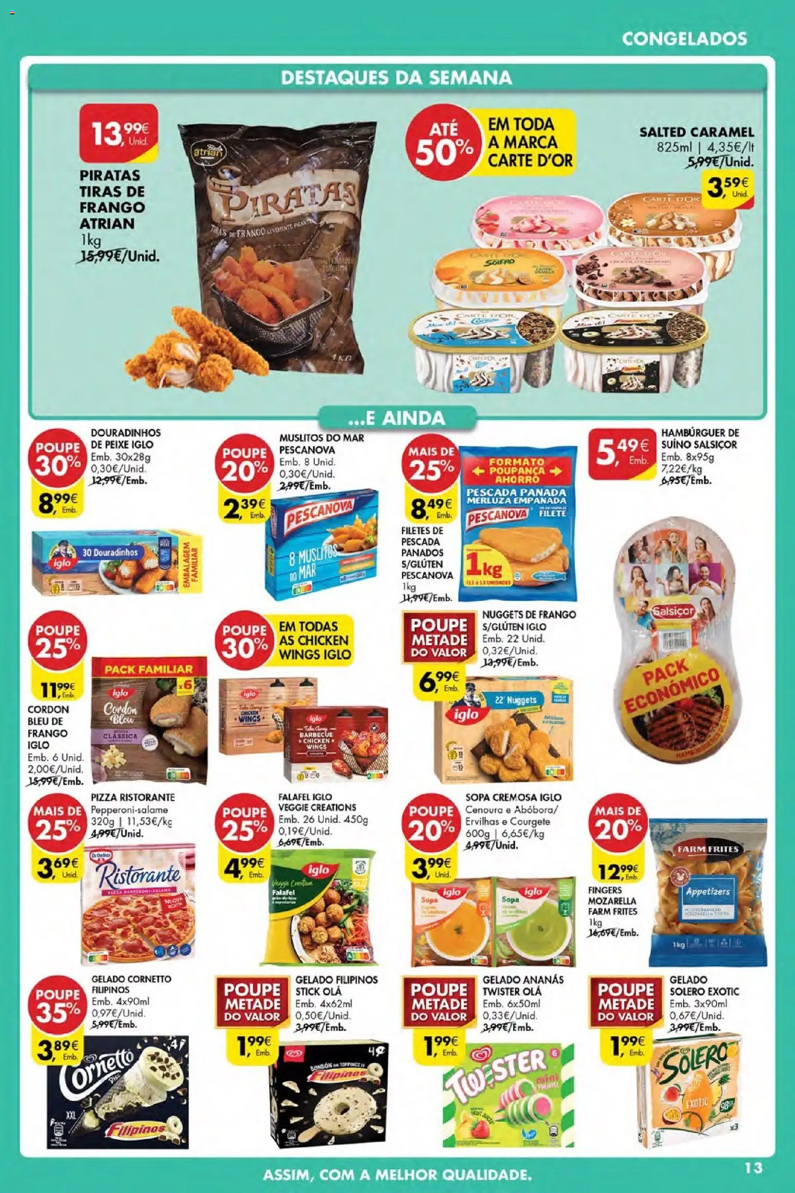 Pingo Doce Poupe Esta Semana Açores │ válido de 26.02.2026 | Página: 13 | Produtos: Filipinos, Pescada, Pizza, Cenoura