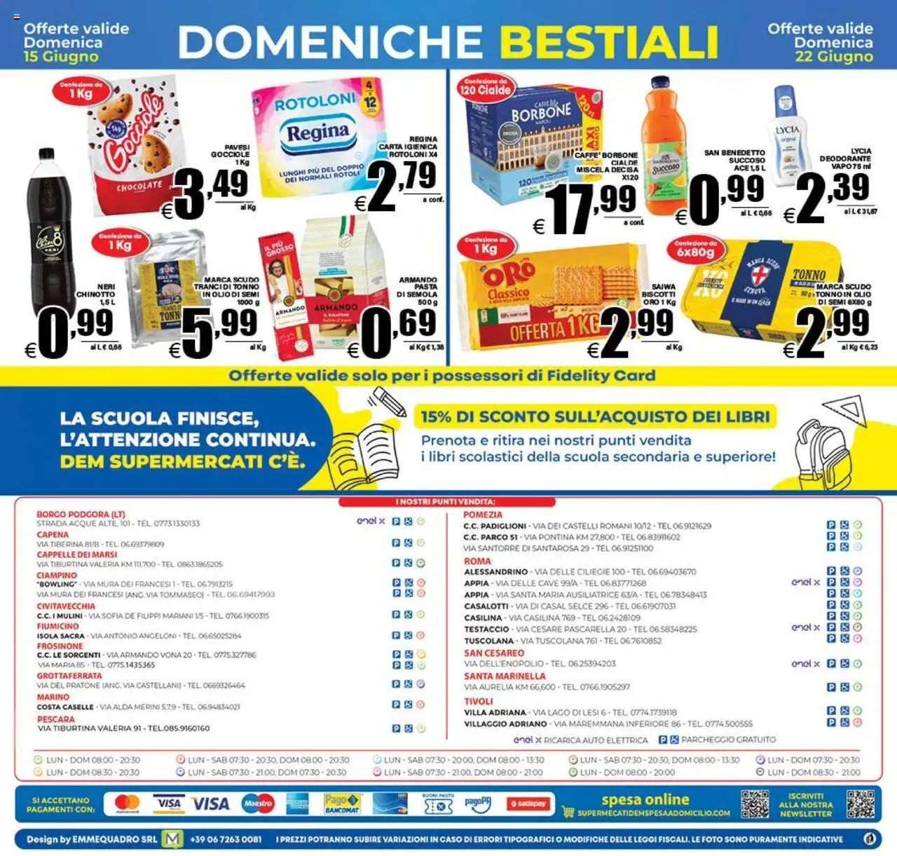 Volantino DEM del 13.06.2025 | Pagina: 20 | Prodotti: Carta igienica, Caffè, Olio, Tonno