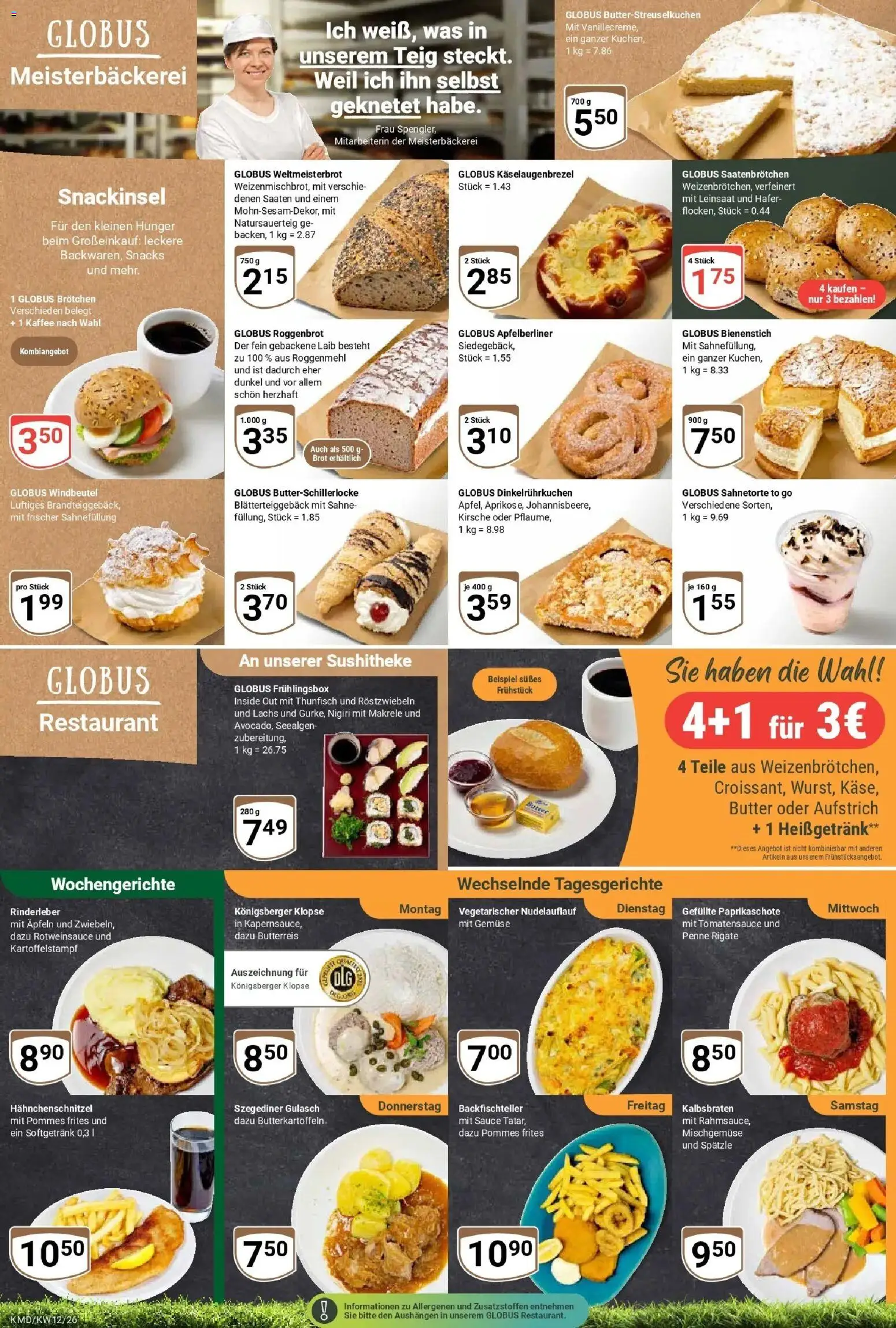 Globus prospekt Köln	 – gültig ab 16.03.2026 | Seite: 7 | Produkte: Butter, Thunfisch, Gulasch, Brot