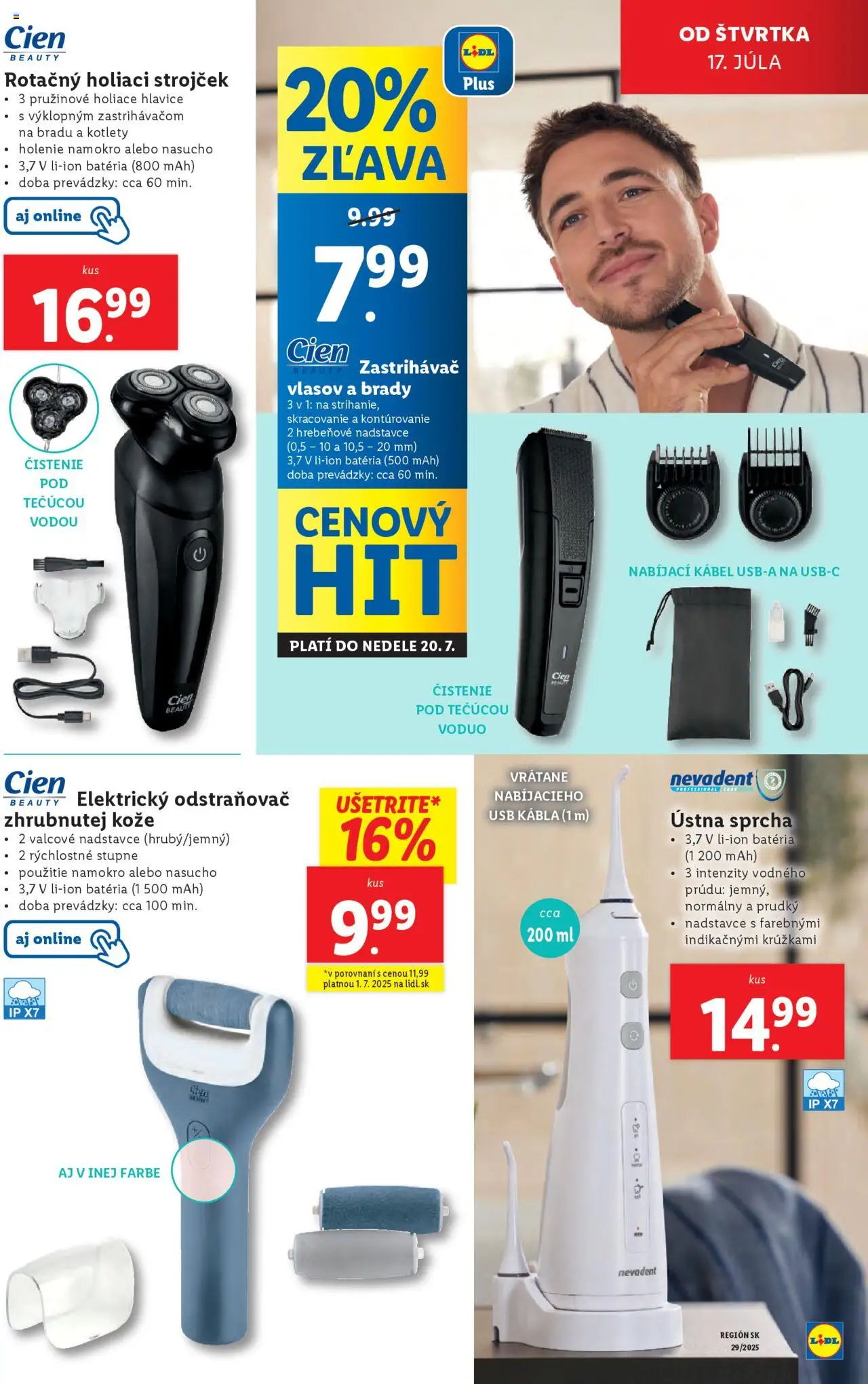 Lidl leták │ platný od 14.07.2025 | Strana: 63 | Produkty: Zastrihávač vlasov, Strojček, Holiaci strojček, USB