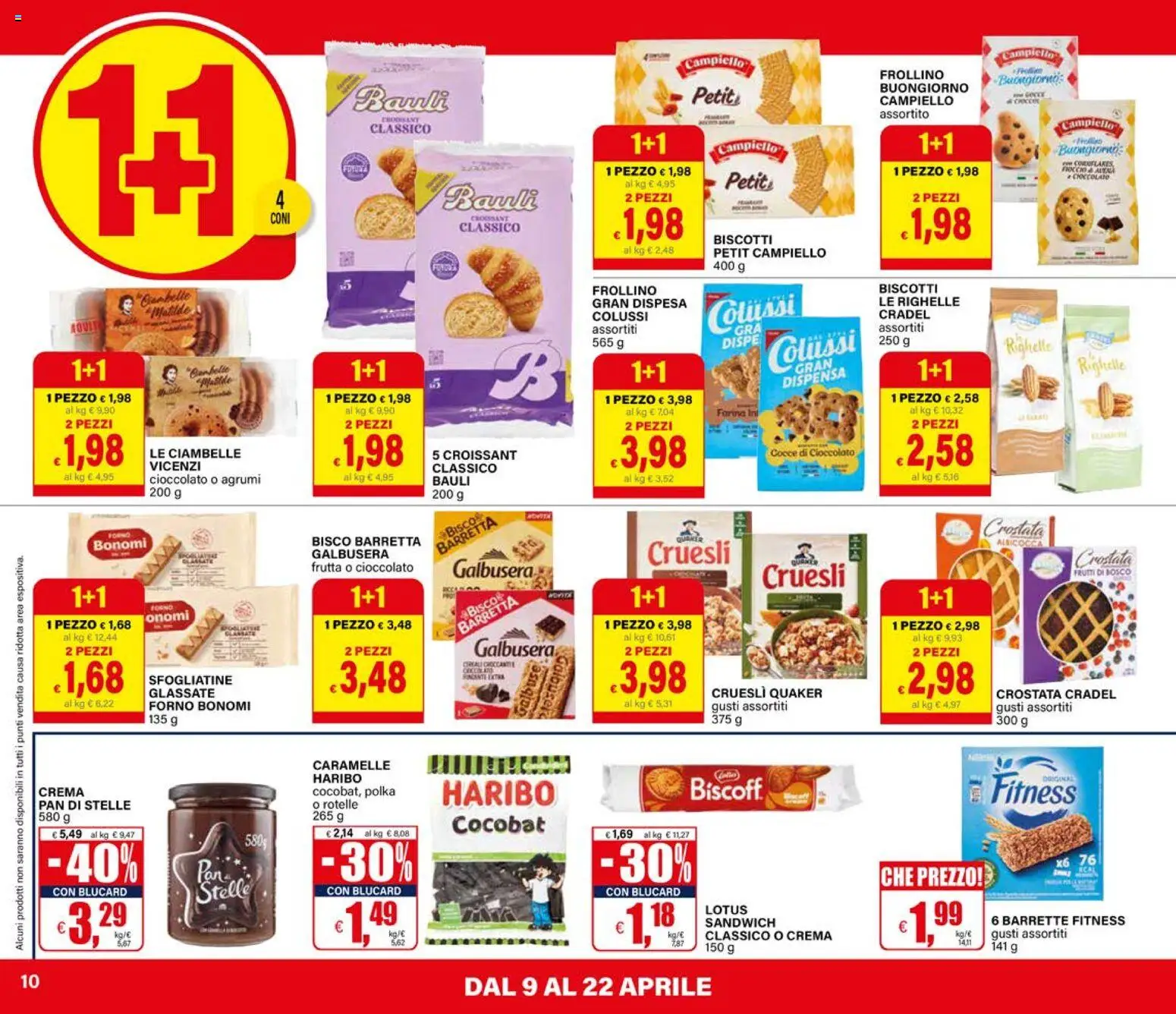 Volantino Il Gigante del 09.04.2026 | Pagina: 10 | Prodotti: Crema, Cioccolato, Farina, Barretta