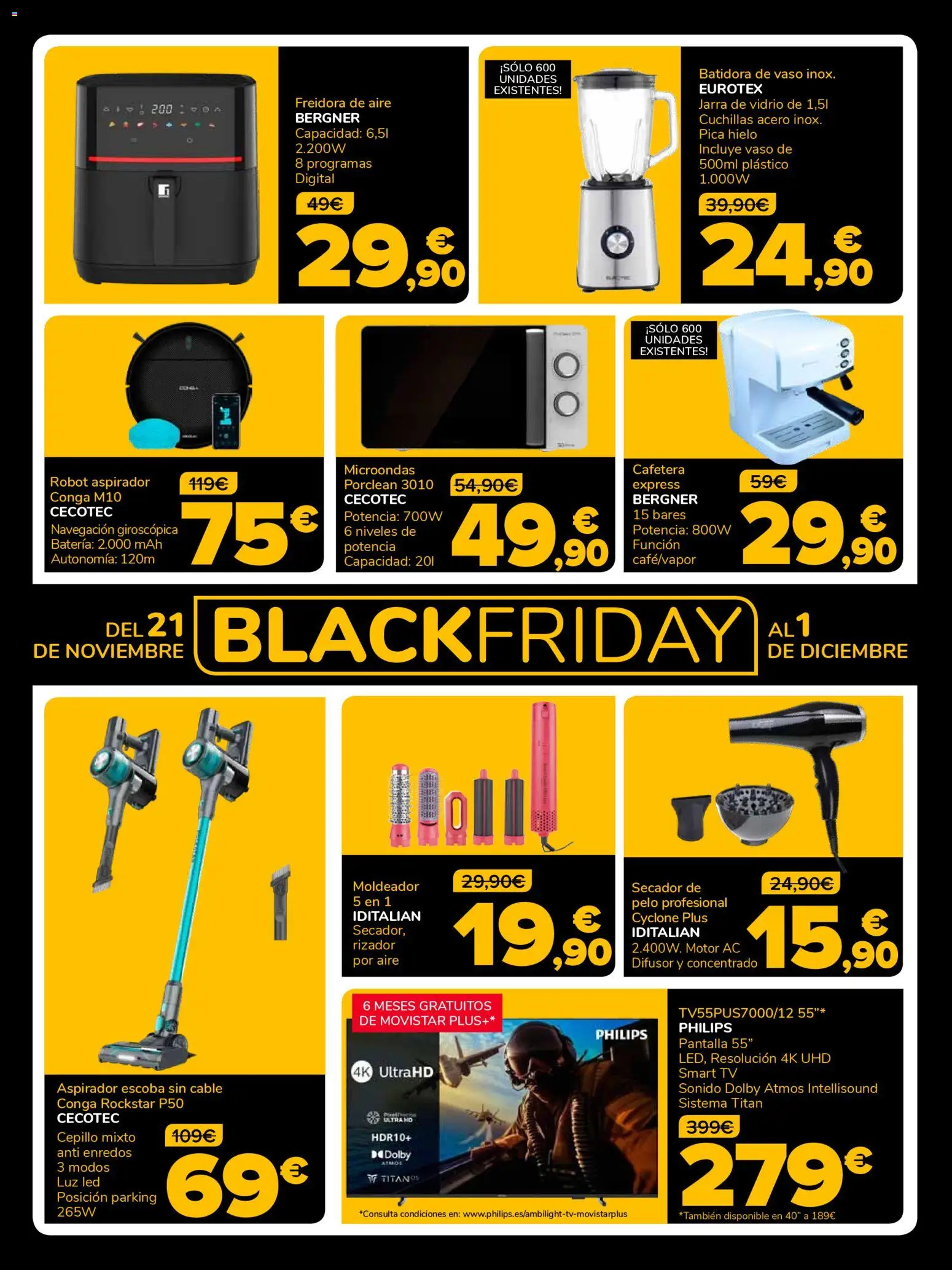 Supeco Black Friday │ válido desde el 13.11.2025 | Página: 6 | Productos: Escoba, Cable, Freidora, Navegación