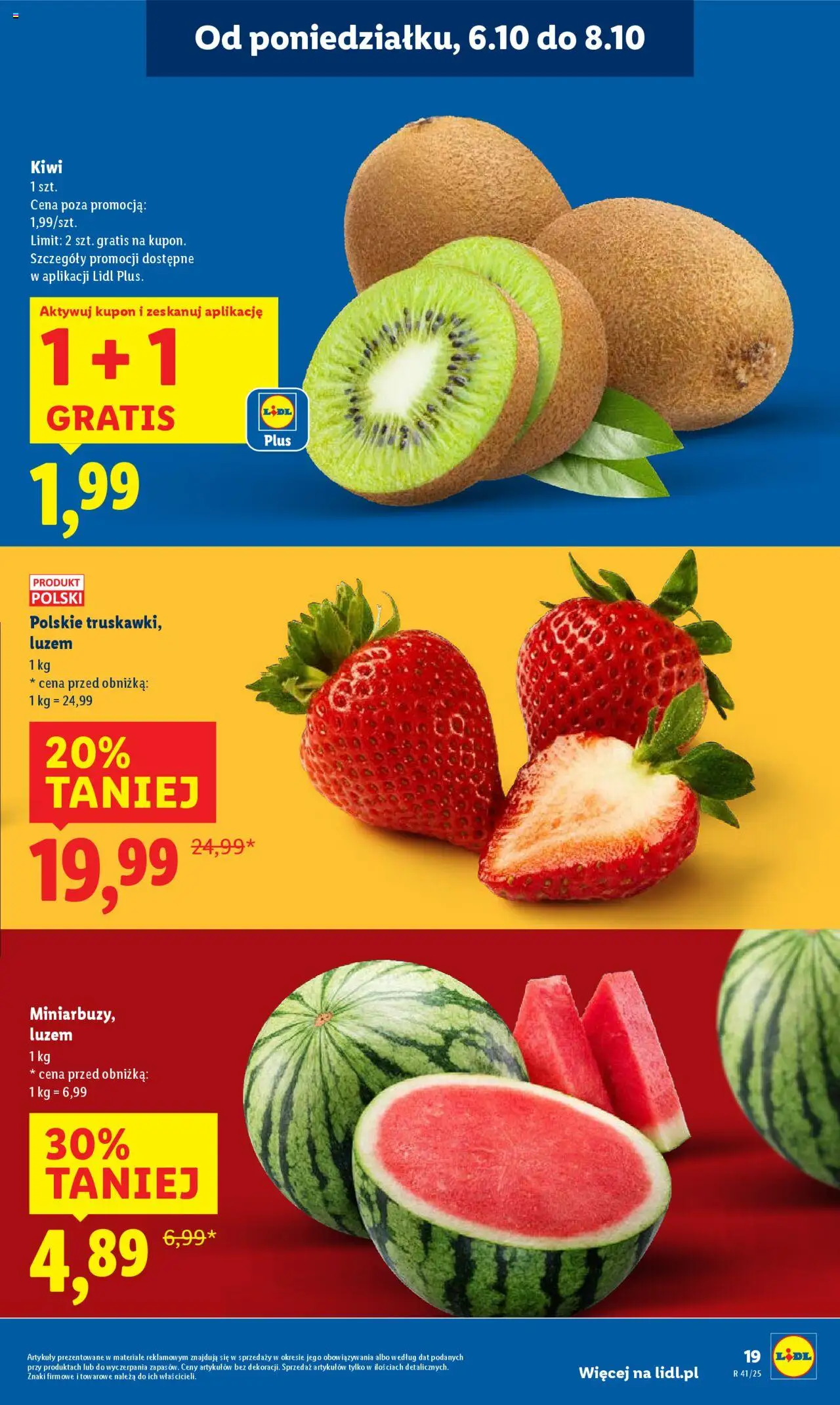 Lidl Gazetka od 06.10.2025 | Strona: 19 | Produkty: Kiwi