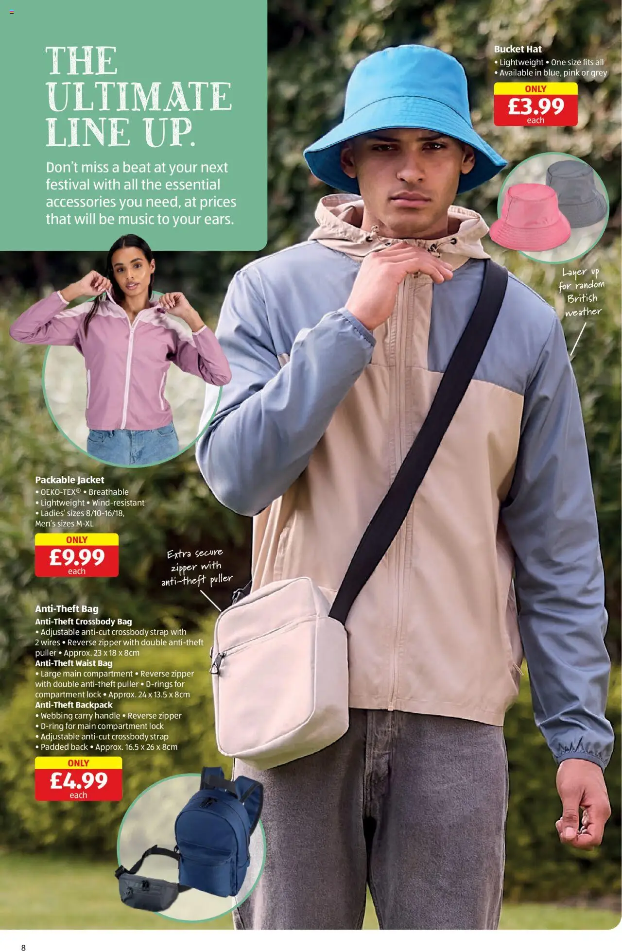  | Page: 8 | Products: Jacket, Backpack, Hat, Bag