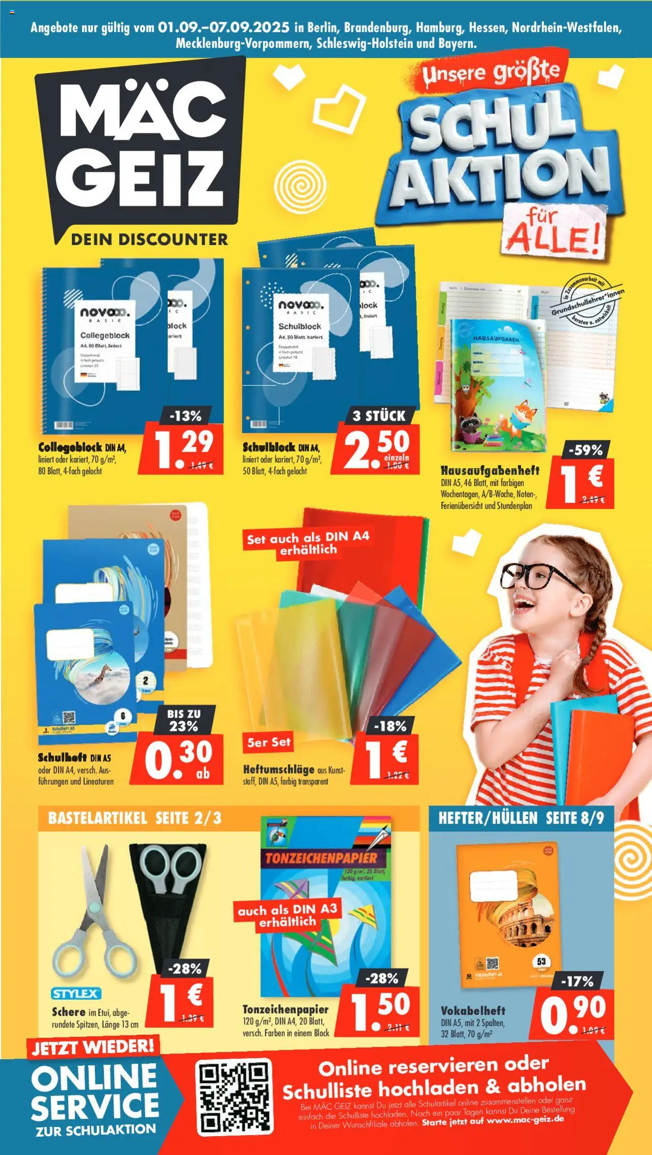 Mäc Geiz Schulaktion - gültig ab dem 01.09.2025 | Seite: 1