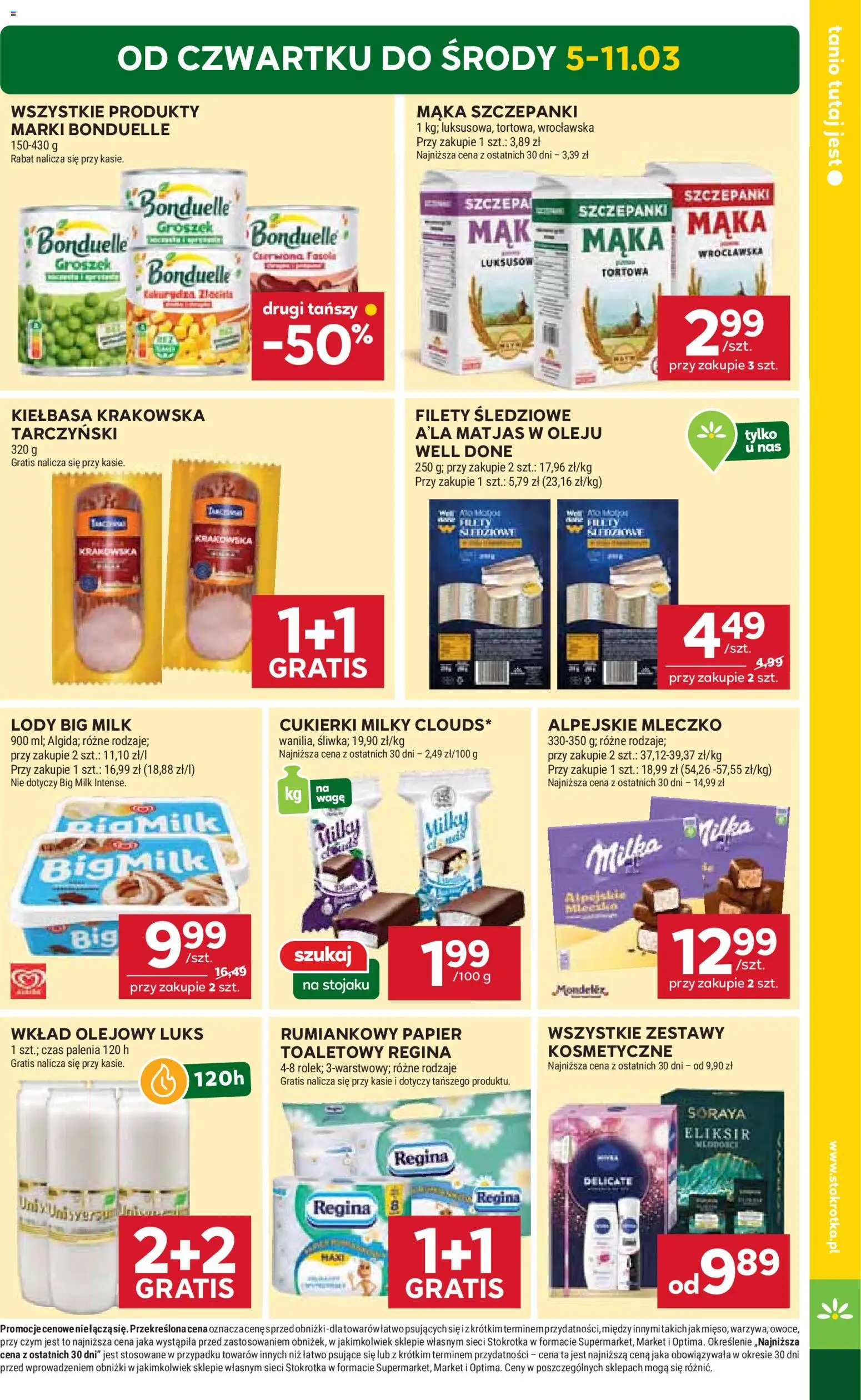 Stokrotka gazetka od 05.03.2026 | Strona: 3 | Produkty: Milka, Big Milk, Cukierki, Lody
