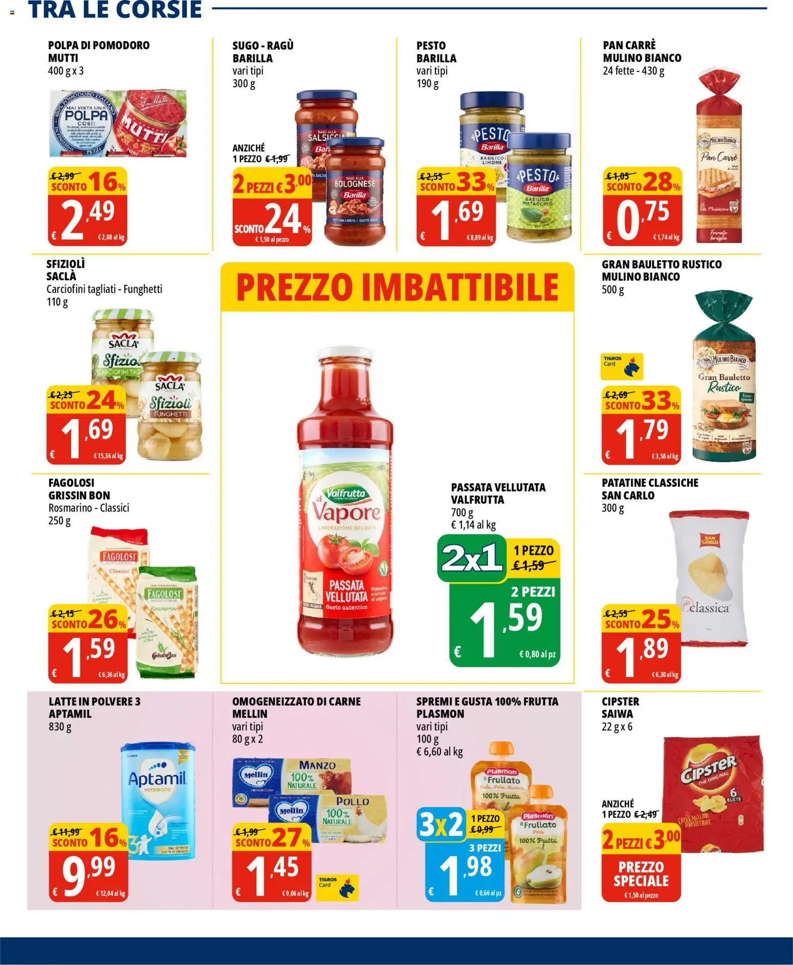 Volantino Tigros del 10.03.2026 | Pagina: 17 | Prodotti: Pollo, Patatine, Frutta, Latte