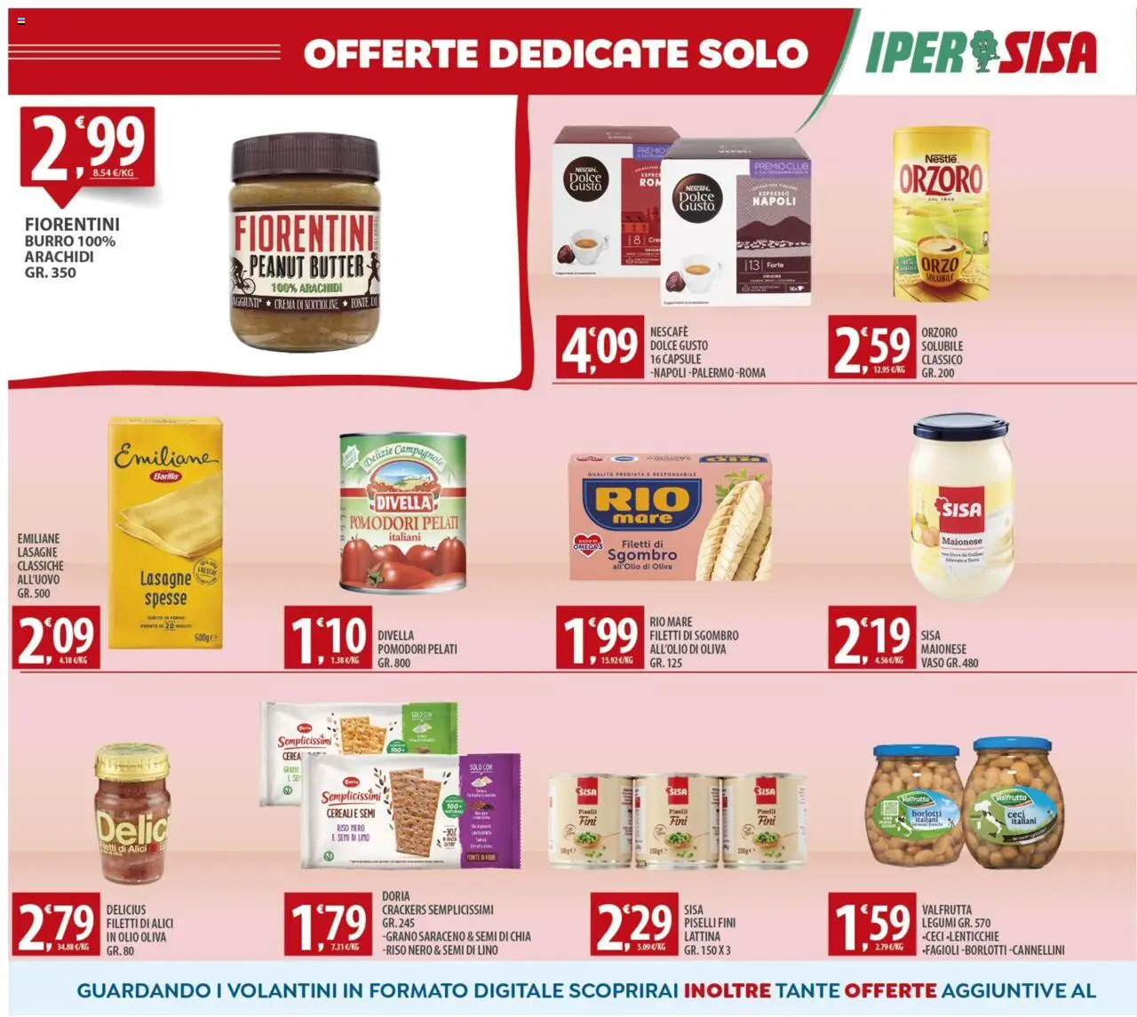 Volantino SISA del 14.10.2025 | Pagina: 14 | Prodotti: Legumi, Cannellini, Lenticchie, Crackers