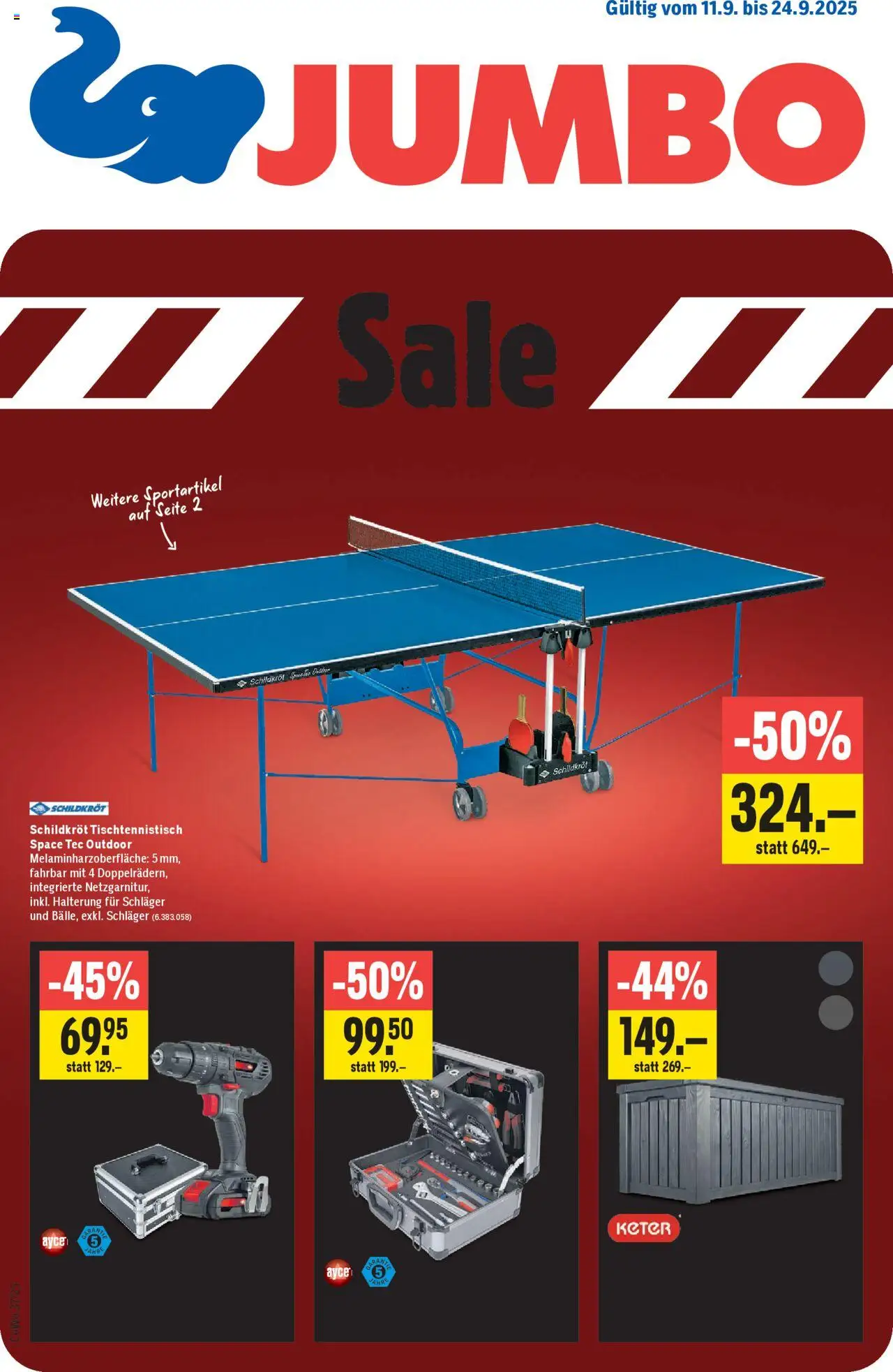 Jumbo Aktionen – gültig ab 11.09.2025 | Seite: 1 | Produkte: Schläger