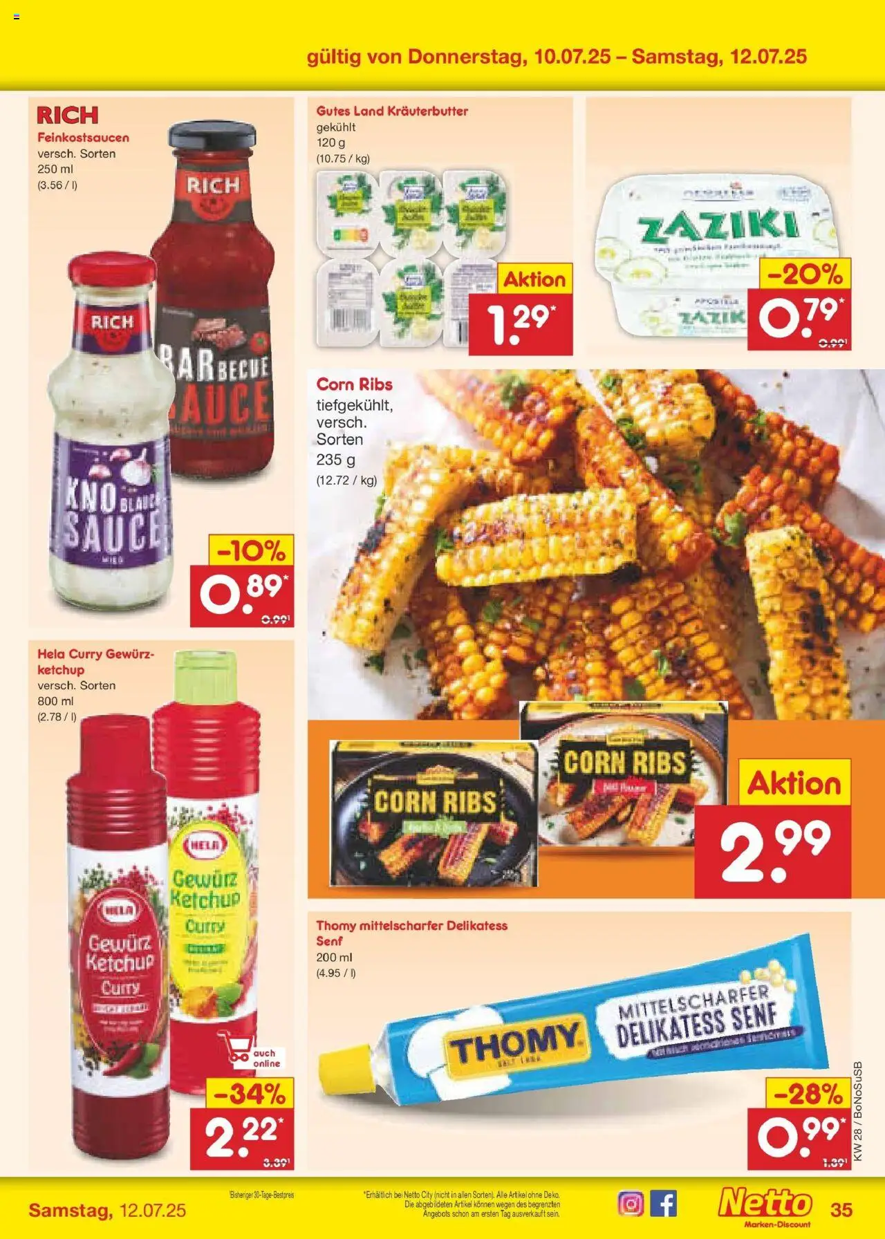 Netto Marken-Discount prospekt Herne	 - gültig ab dem 07.07.2025 | Seite: 51 | Produkte: Butter, Kräuterbutter, Ketchup