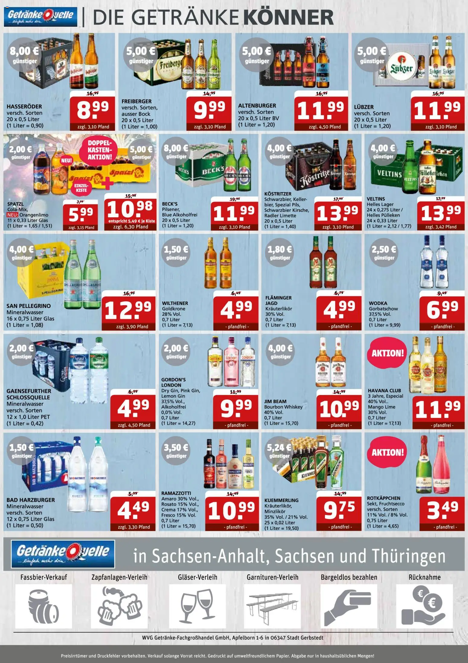 Getränke Quelle Prospekt – gültig ab 15.12.2025 | Seite: 4 | Produkte: Havana club, Fruchtsecco, Hasseröder, Wodka