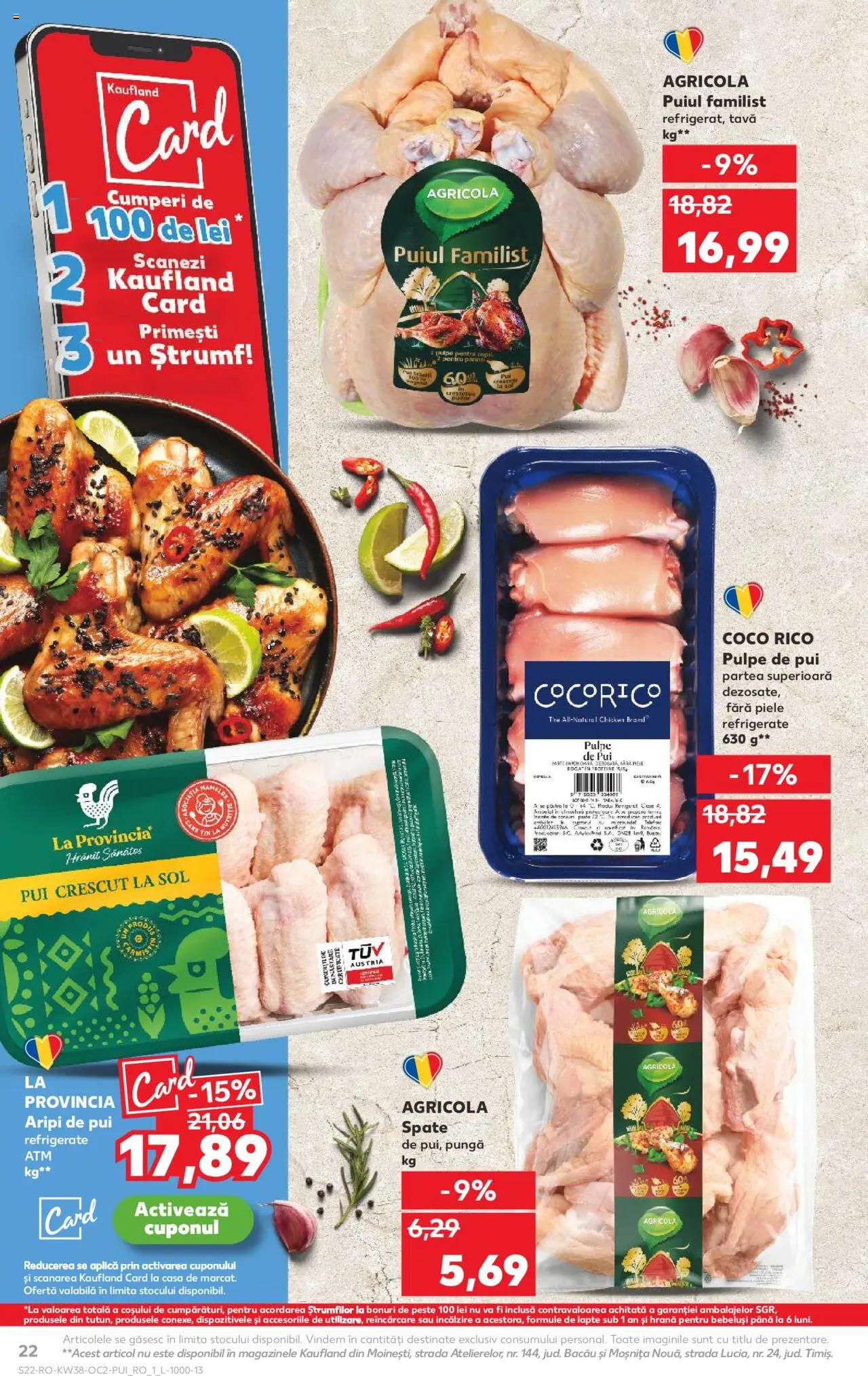 Noul catalog Kaufland – valabil de la 17.09.2025 | Pagină: 22 | Produse: Pungă, Hacıyatmaz Kedi Oyuncağı, Lapte, Pește