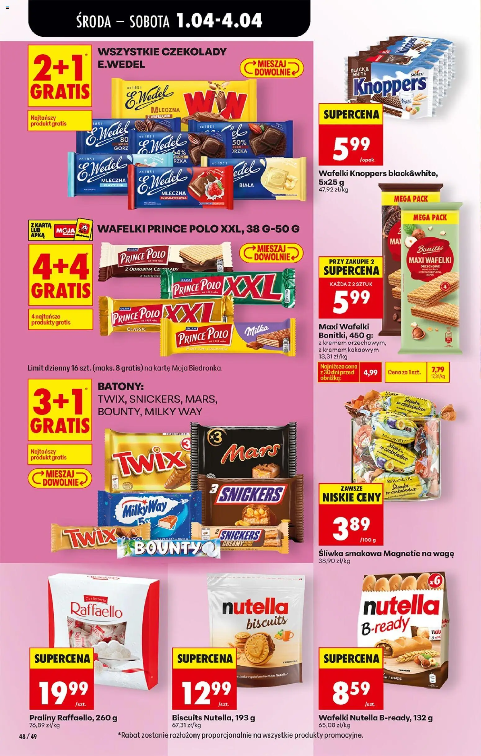 Biedronka gazetka od środy od 01.04.2026 | Strona: 54 | Produkty: Karta, Magnetic, Czekolady, Prince polo xxl