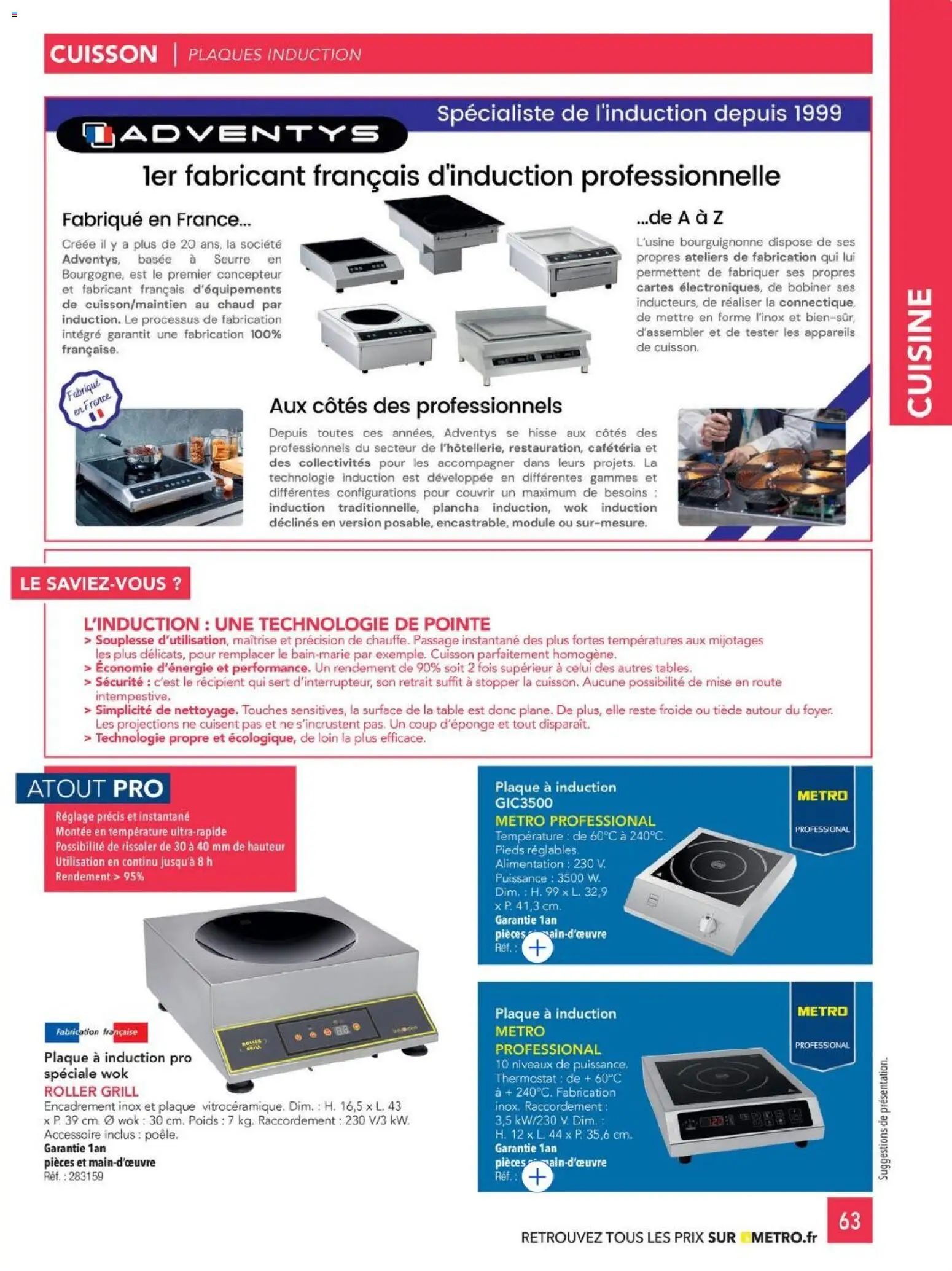 {H1} | Page: 63 | Produits: Plaque a induction, Poids, Grill, Table