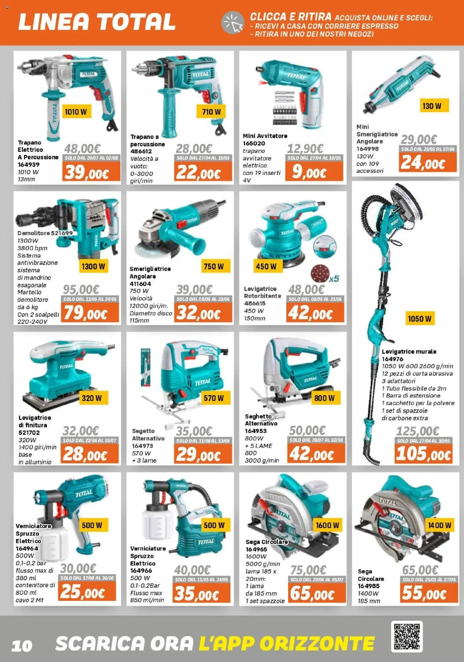 Volantino Orizzonte del 15.04.2026 | Pagina: 10 | Prodotti: Cavo, Alluminio, Martello, Sega