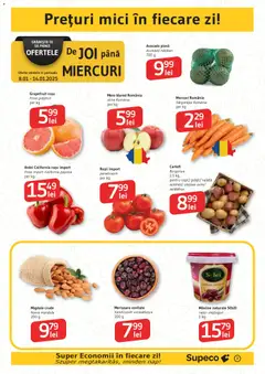 Ofertele Supeco valabile de la 08.01.2026 | Pagină: 3 | Produse: Mici, Ardei, Morcovi, Avocado