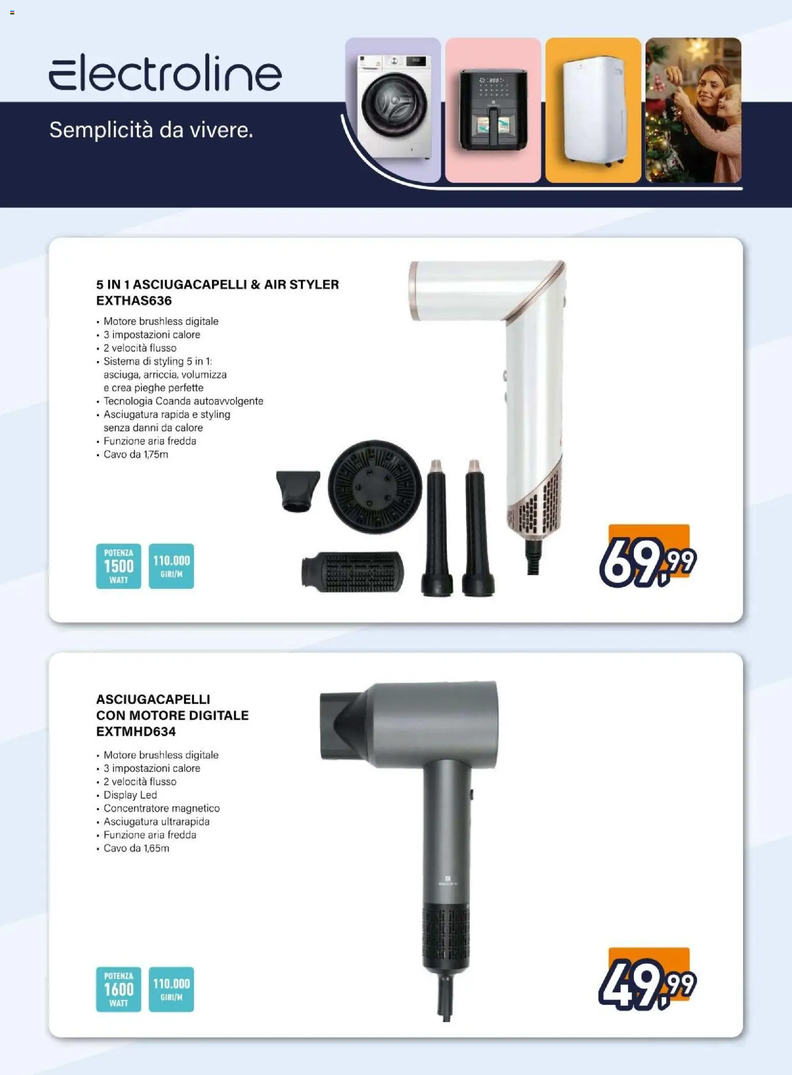Volantino Unieuro del 06.12.2025 | Pagina: 17 | Prodotti: Cavo, Asciugacapelli
