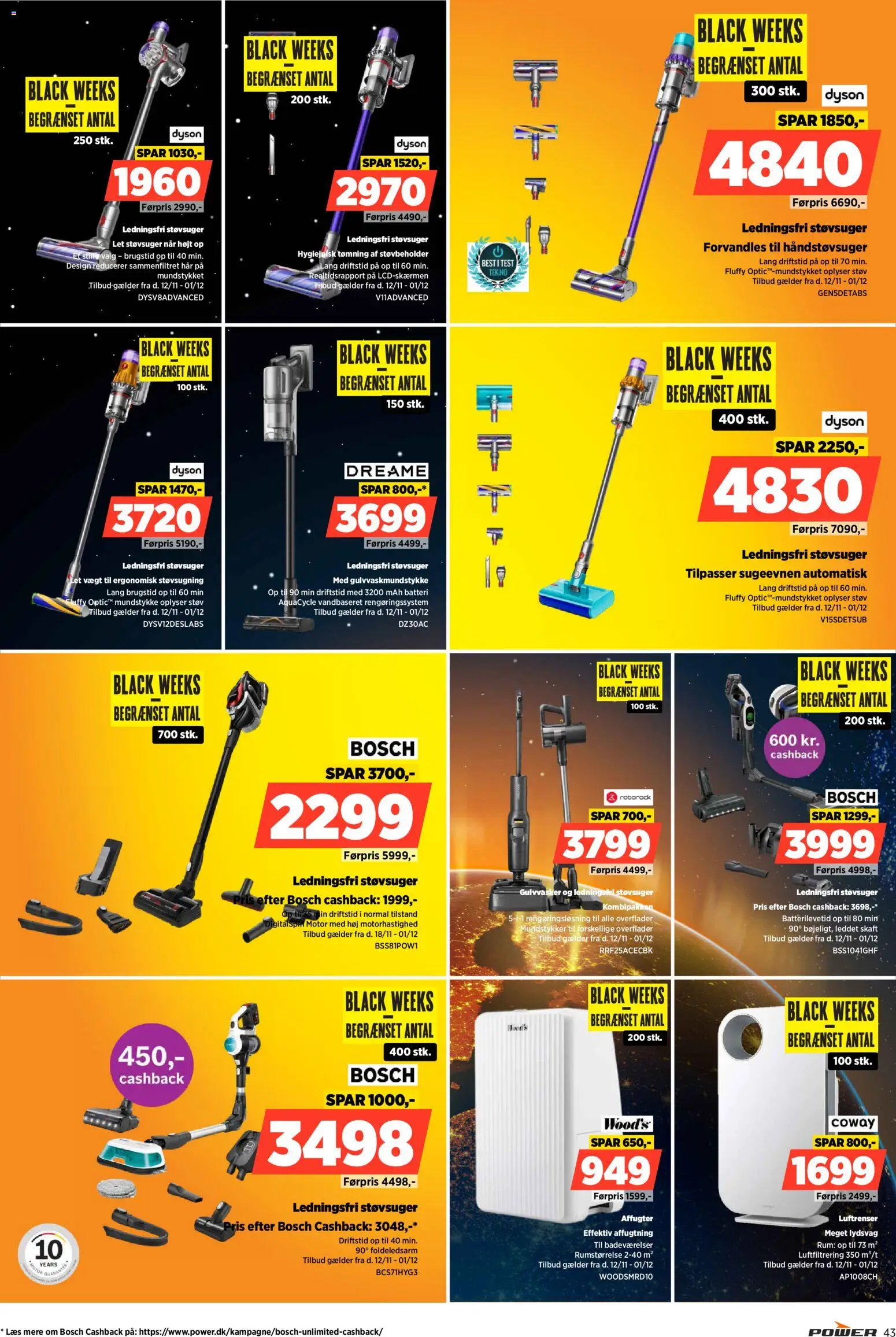 Power tilbudsavis – gyldig fra 12.11.2025 | Side: 43 | Produkter: Ris, Støvsuger, Luftrenser, Batteri