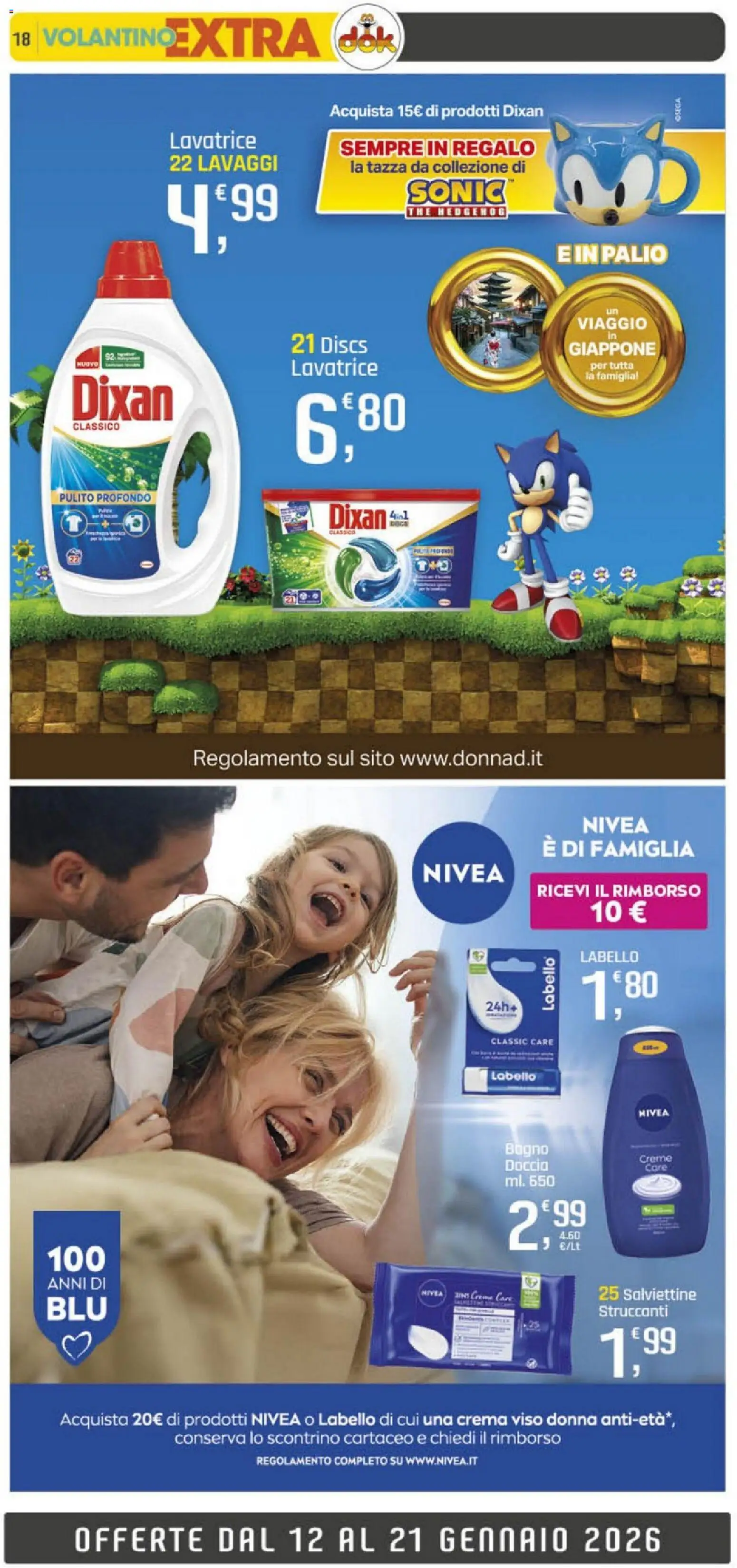 Volantino DOK del 09.01.2026 | Pagina: 18 | Prodotti: Crema, Crema viso, The, Doccia