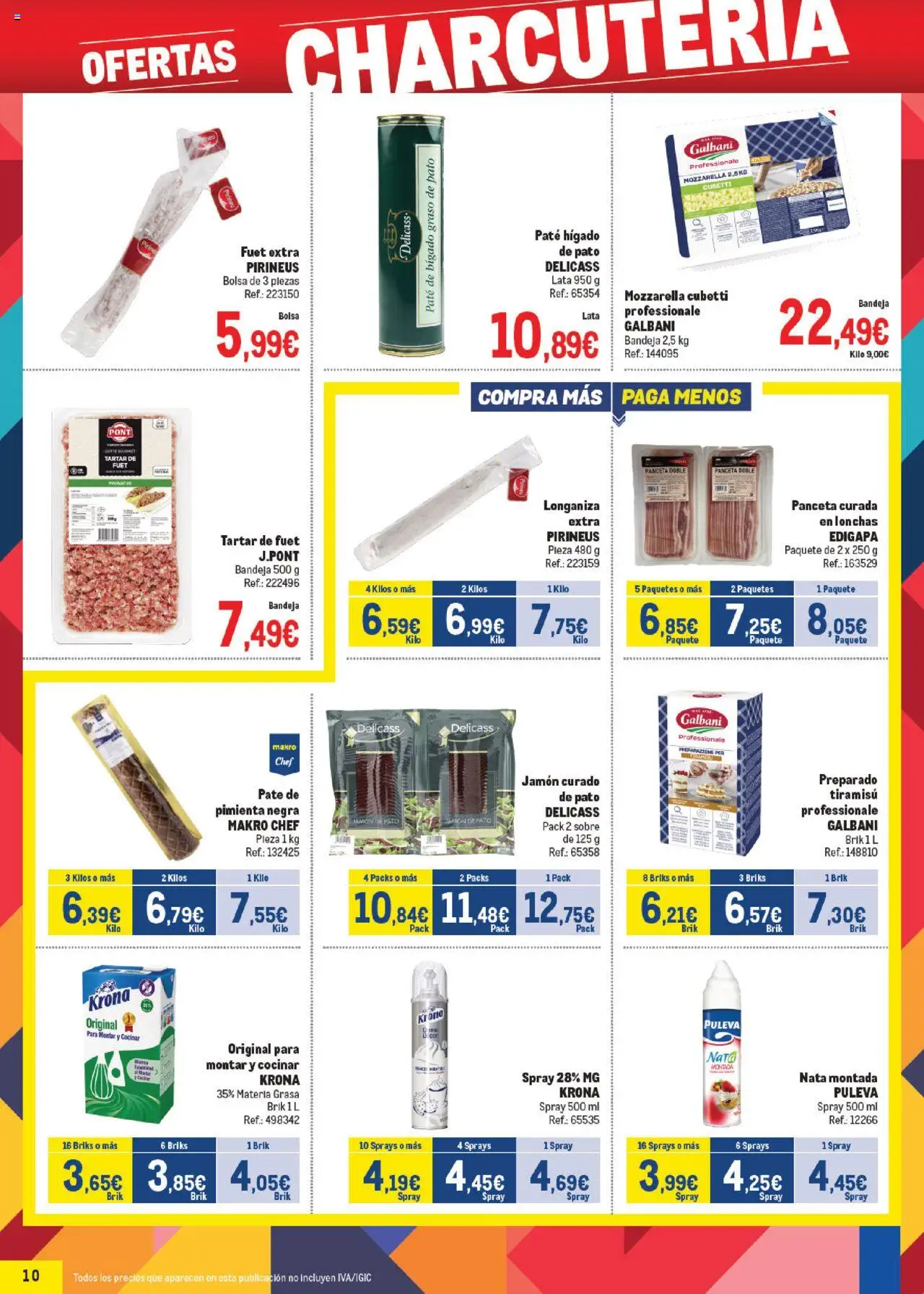 Makro - Precios Cataluña │ válido desde el 06.10.2025 | Página: 10 | Productos: Jamón, Paté, Longaniza, Bandeja