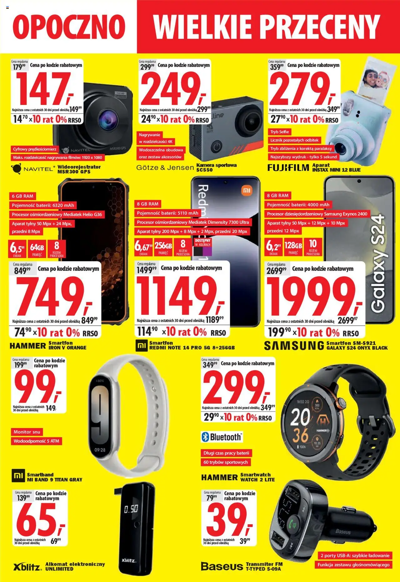 Mediaexpert Gazetka - Wielkie przeceny Opoczno, J. Piłsudskiego 1 od 14.06.2025 | Strona: 4 | Produkty: Smartfon, Monitor, Smartwatch, Smartband
