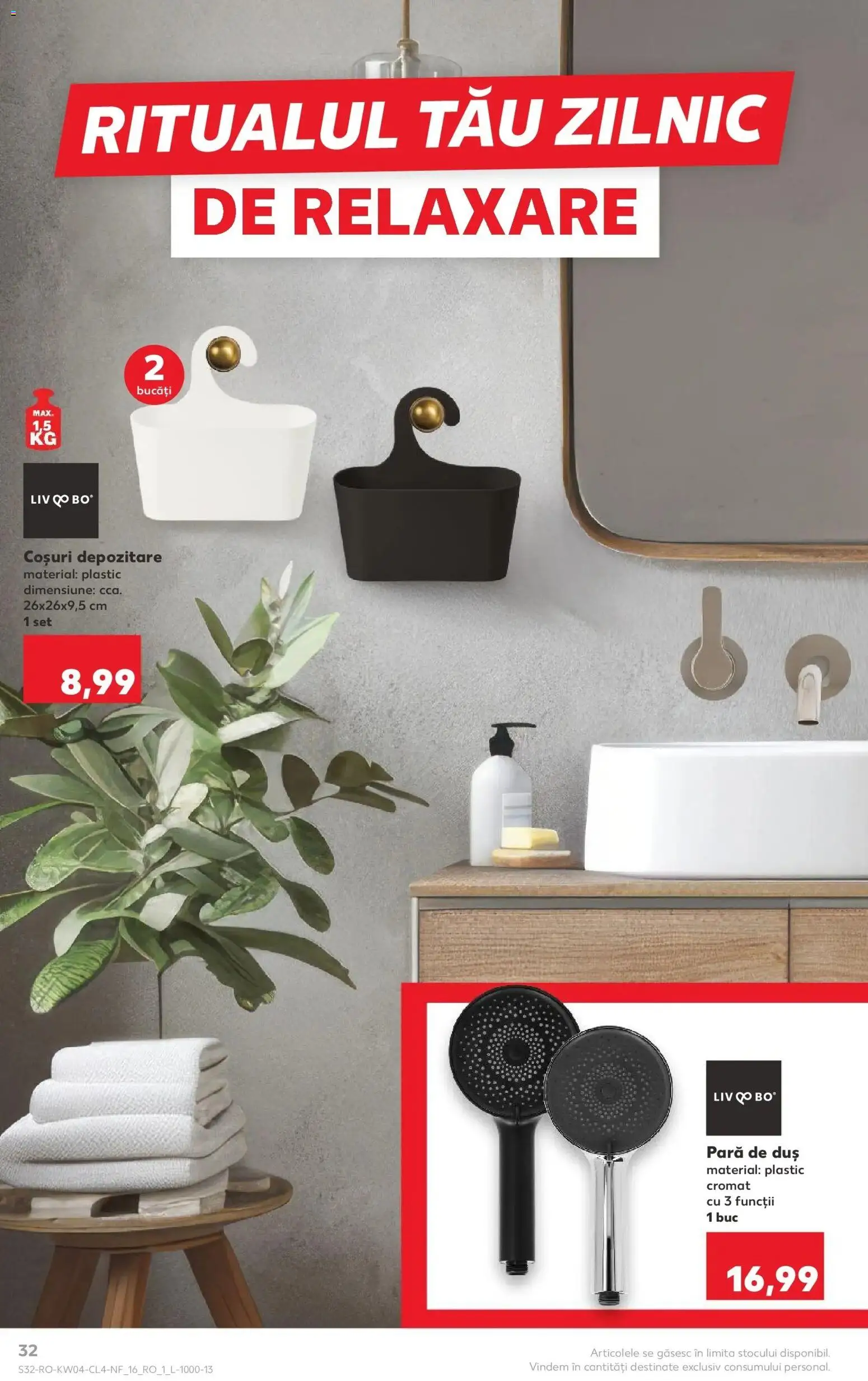 Noul catalog Kaufland – valabil de la 21.01.2026 | Pagină: 32 | Produse: Pară, Coșuri depozitare, Duș