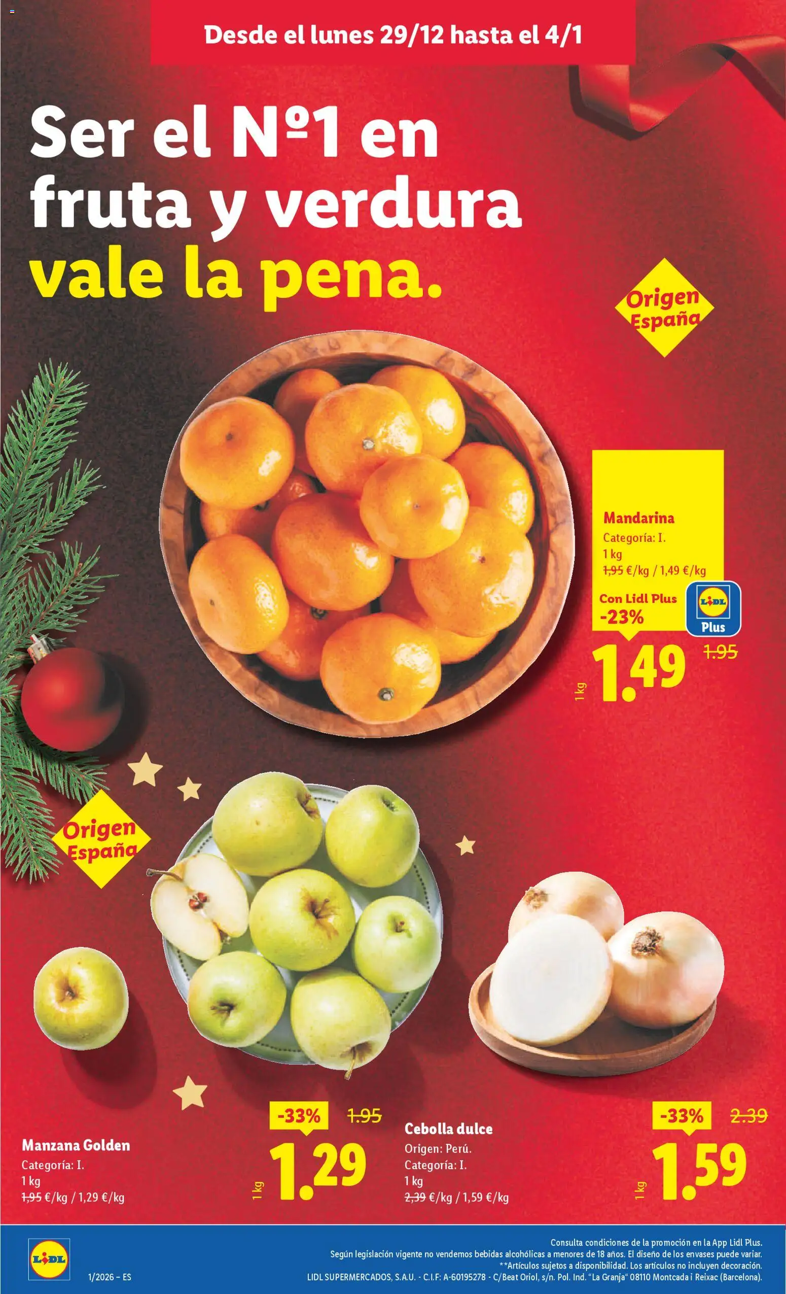 Lidl folleto │ válido desde el 29.12.2025 | Página: 2 | Productos: Manzana, Παγωμένο τσάι