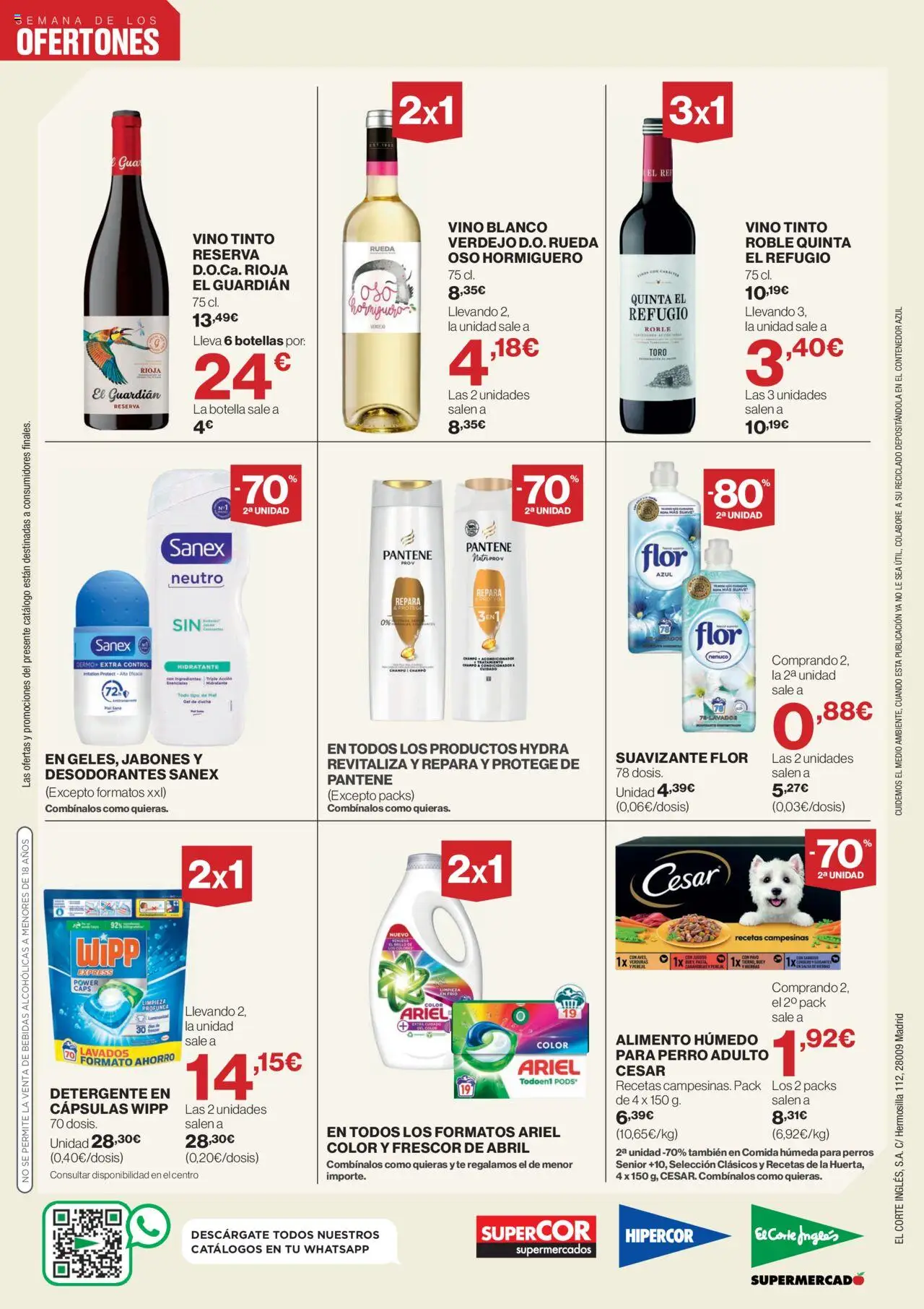 Supercor Canarias │ válido desde el 09.10.2025 | Página: 4 | Productos: Detergente, Vino, Suavizante, Ducha