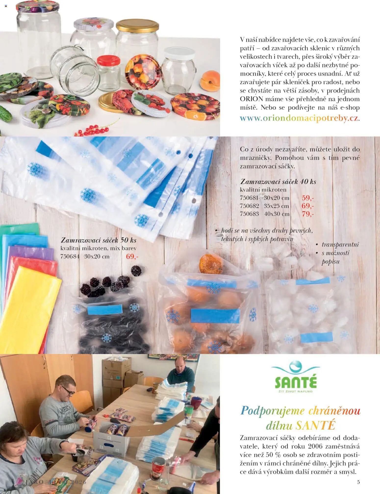 Orion leták - Jaro/Léto 2026 od 09.03.2026 | Strana: 5 | Produkty: Sáček
