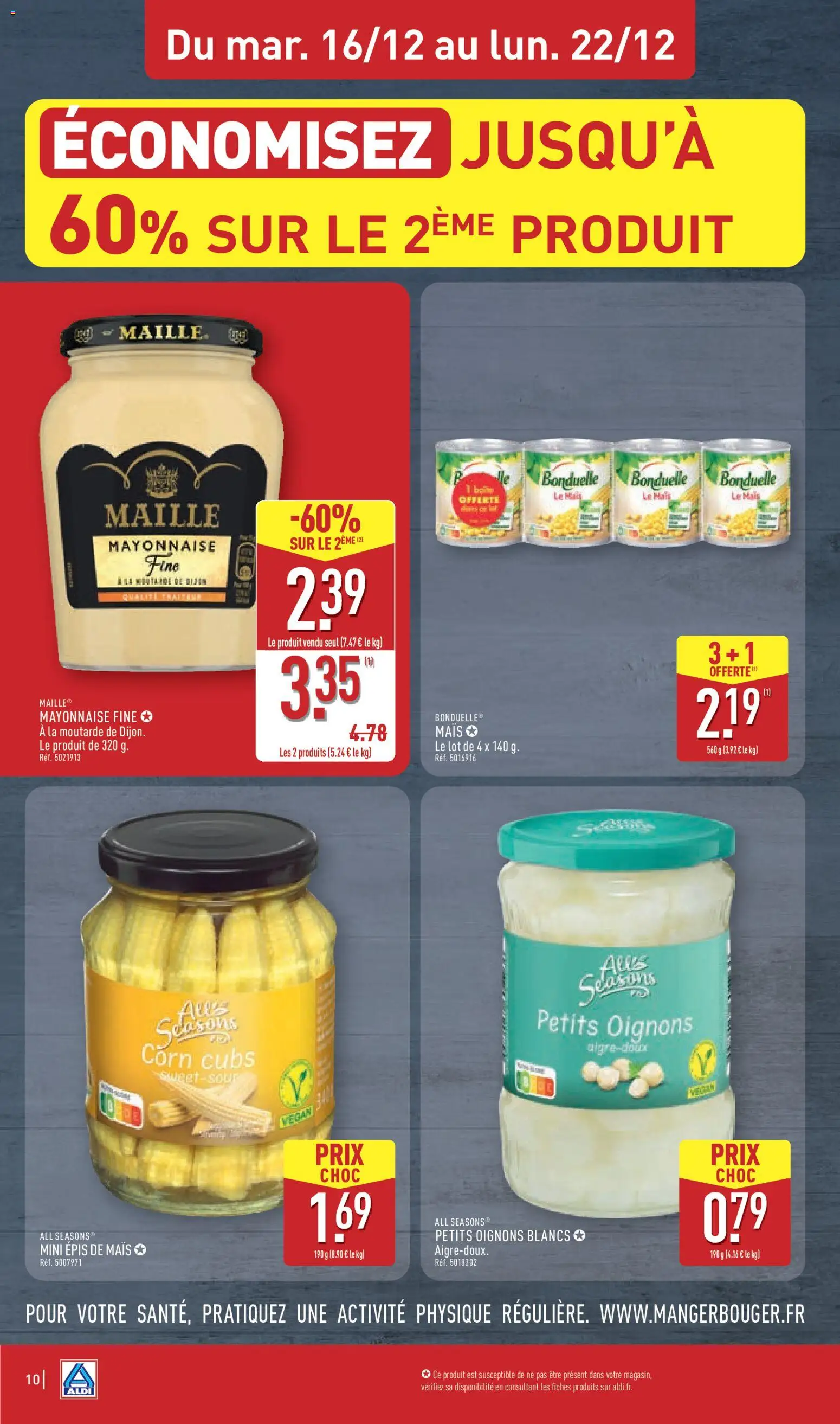 {H1} | Page: 13 | Produits: Mais, Mayonnaise, Moutarde, Oignons