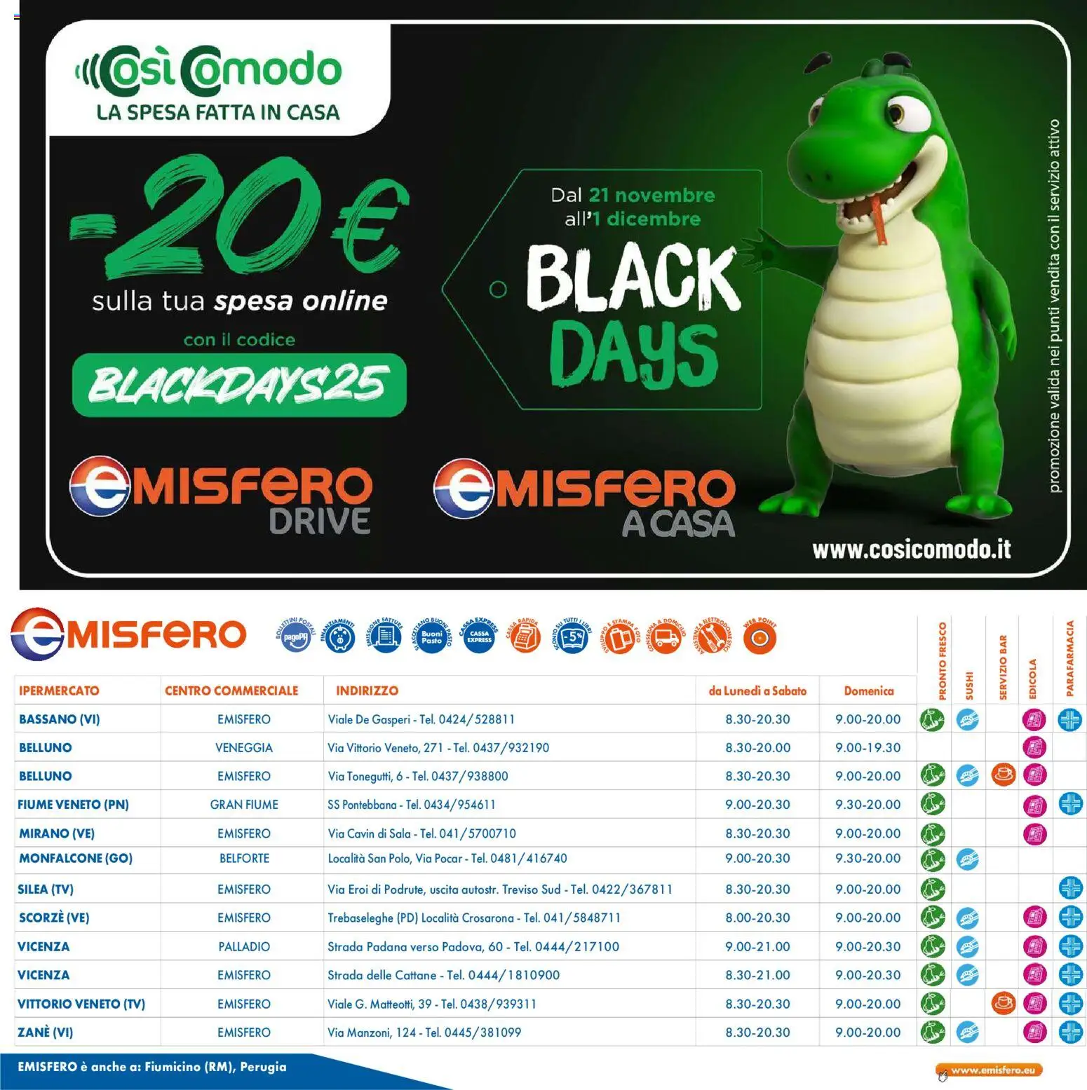 Volantino Emisfero del 20.11.2025 | Pagina: 16 | Prodotti: TV, Sushi