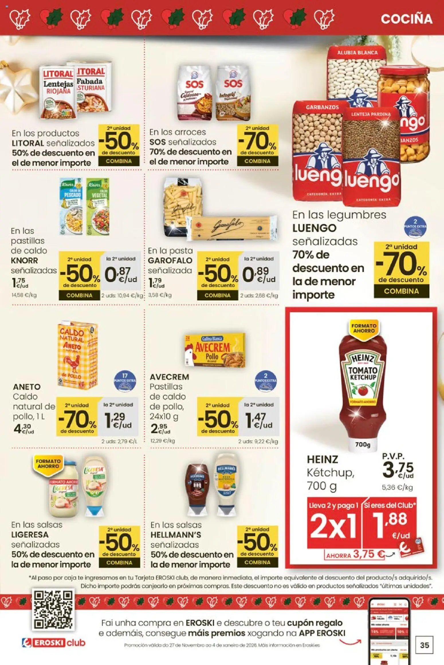 Eroski - Center │ válido desde el 27.11.2025 | Página: 35 | Productos: Pasta, Té, Cocina, Caja