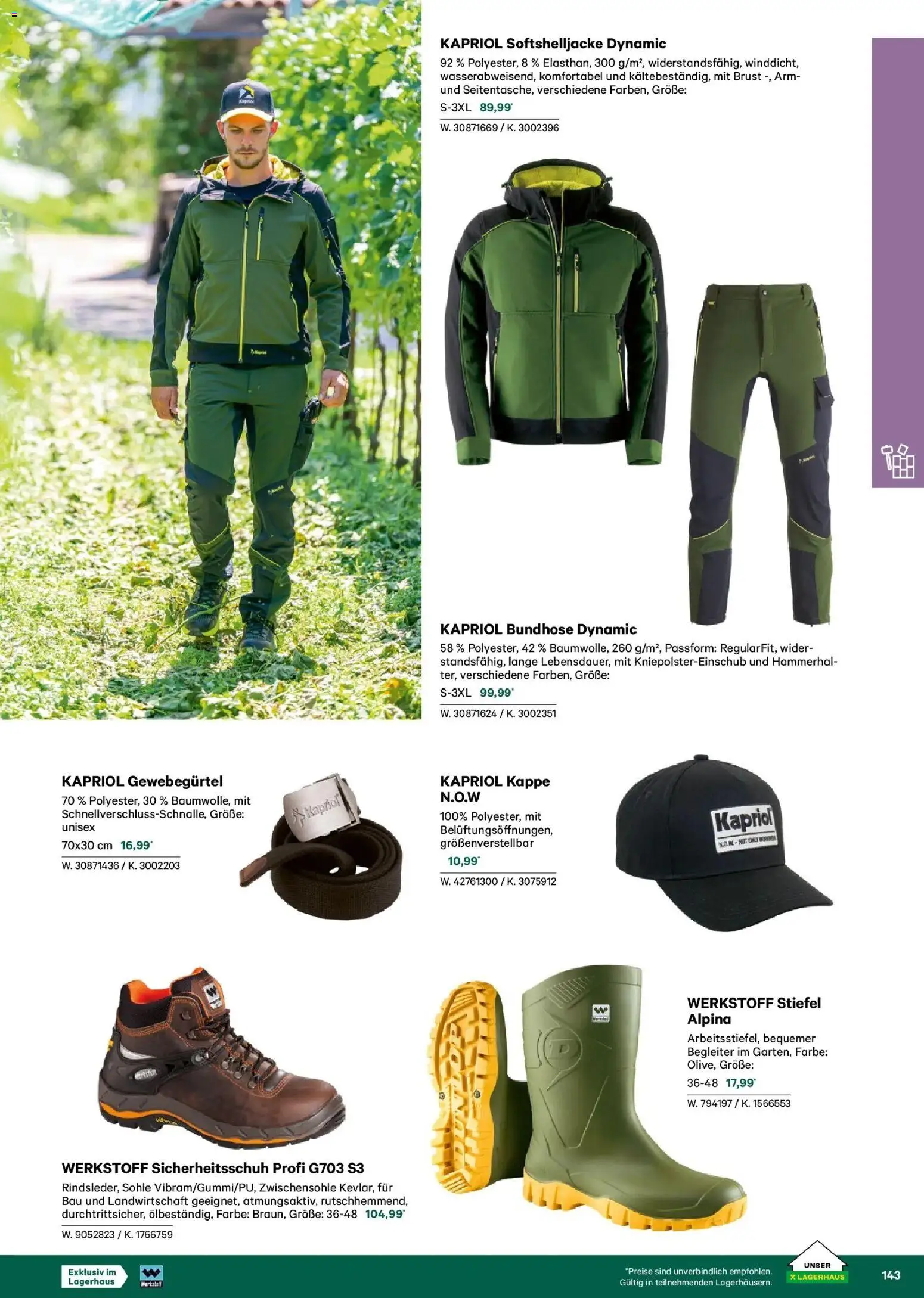 Lagerhaus Garten & Freizeit Katalog 2026 - Schweiggers, Bad Aussee  gültig ab 01.03.2026 | Seite: 143 | Produkte: Stiefel, Kappe
