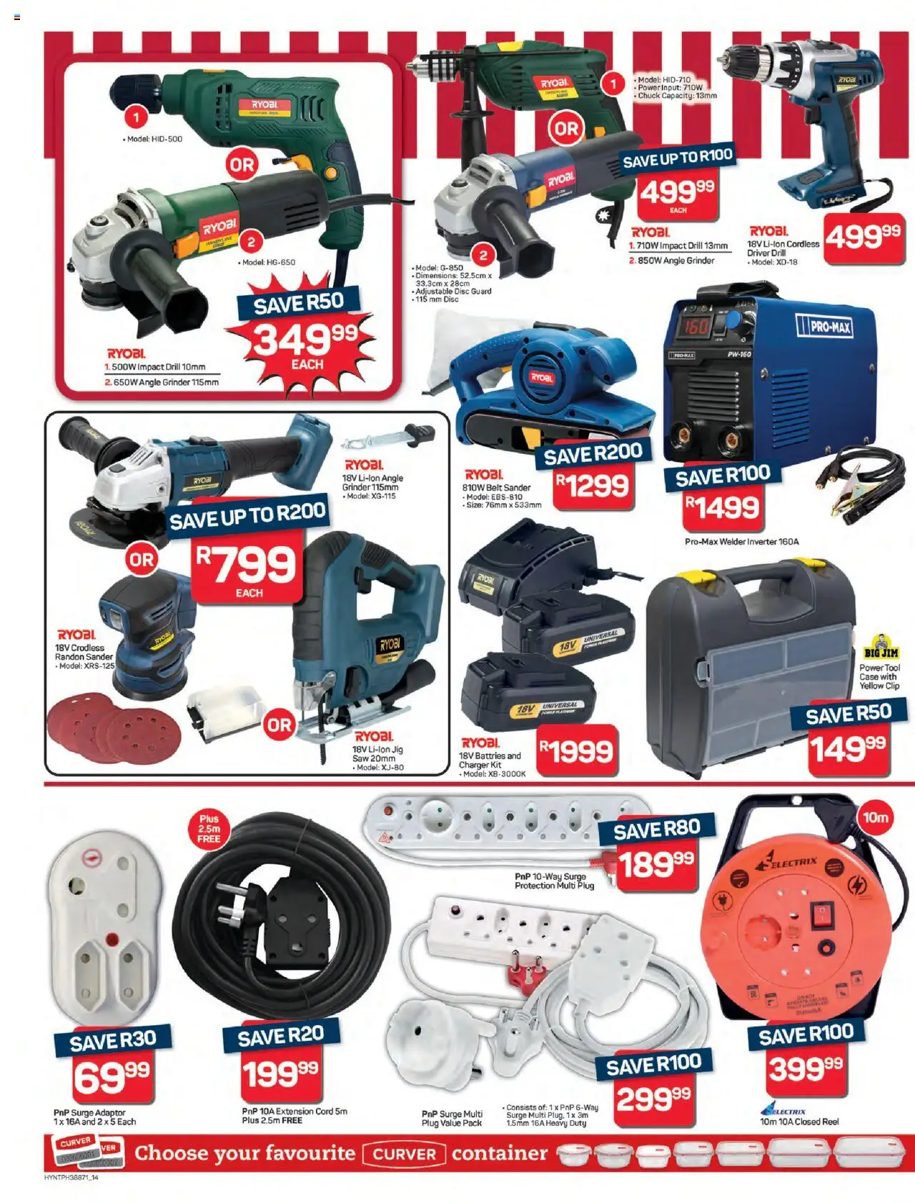 New Pick n Pay catalogue – valid from 20.10.2025 | Page: 14 | Products: Belt, Grinder, Drill, Charger
