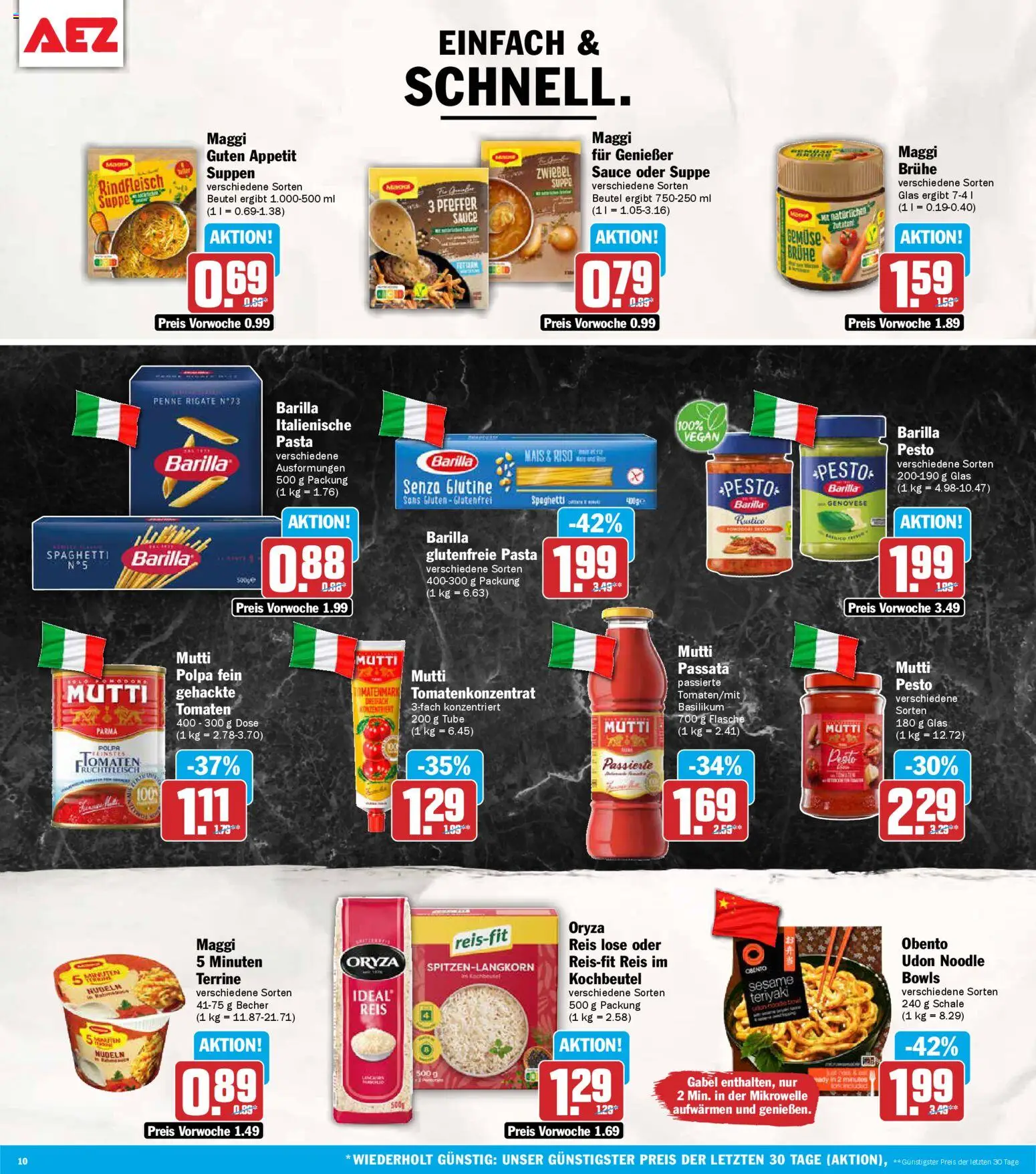 AEZ Prospekt 	 – gültig ab 26.01.2026 | Seite: 10 | Produkte: Mikrowelle, Tomaten, Pfeffer, Rindfleisch