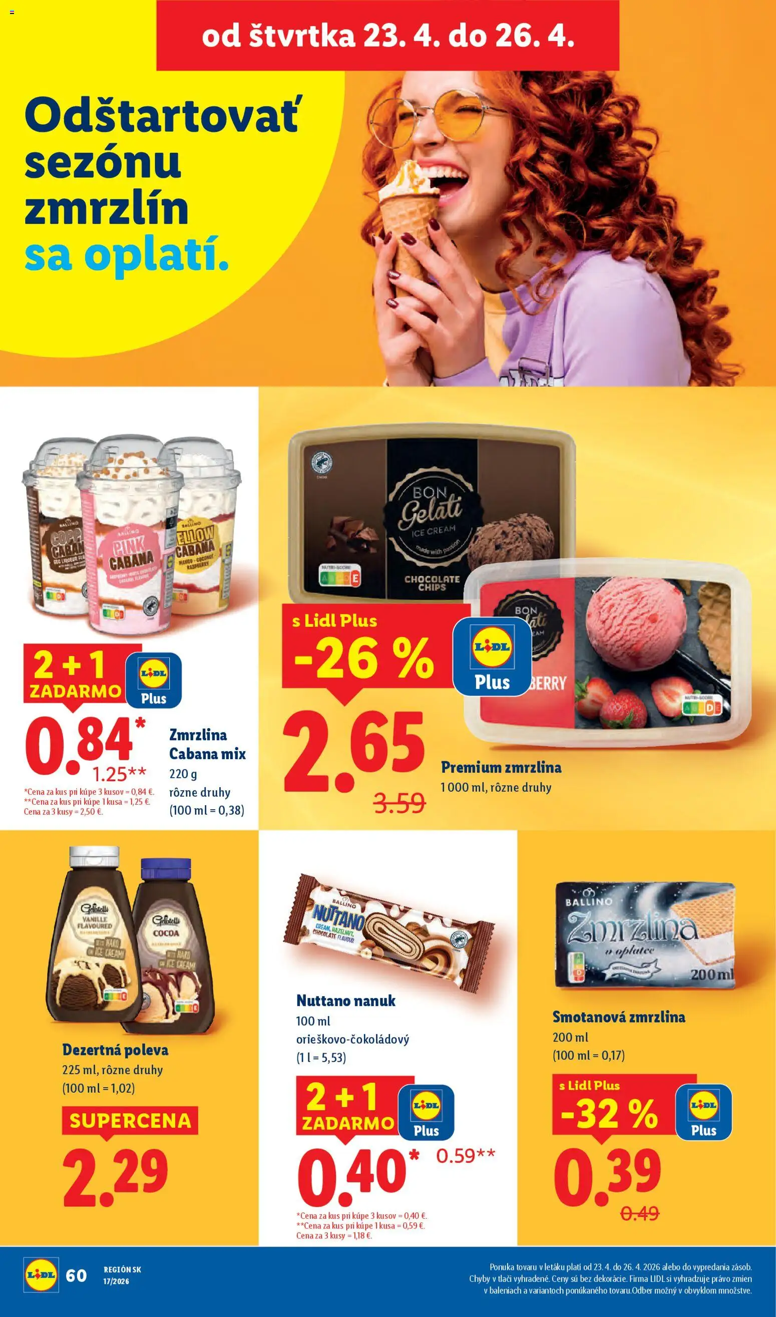Nové Lidl akcie – leták je platný od 20.04.2026 | Strana: 68 | Produkty: Nanuk, Zmrzlina
