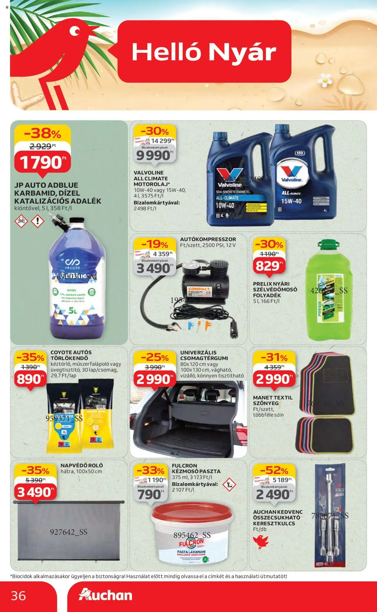 Auchan akciós ujság - amely érvényes a következő dátumtól: 19.06.2025 | Oldal: 36 | Termékek: Kézmosó, Törlőkendő, Szőnyeg, Roló