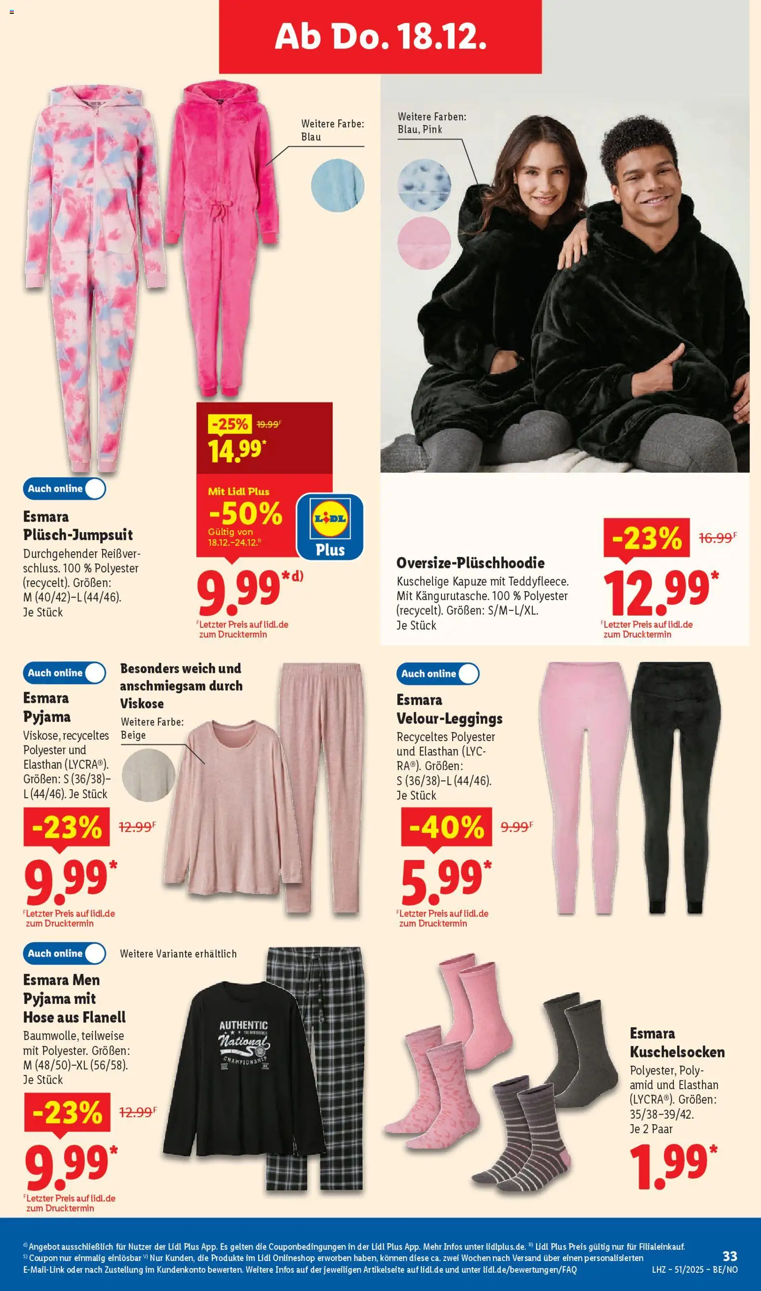 Lidl Prospekt Lüchow – gültig ab 15.12.2025 | Seite: 51 | Produkte: Hose, Pyjama