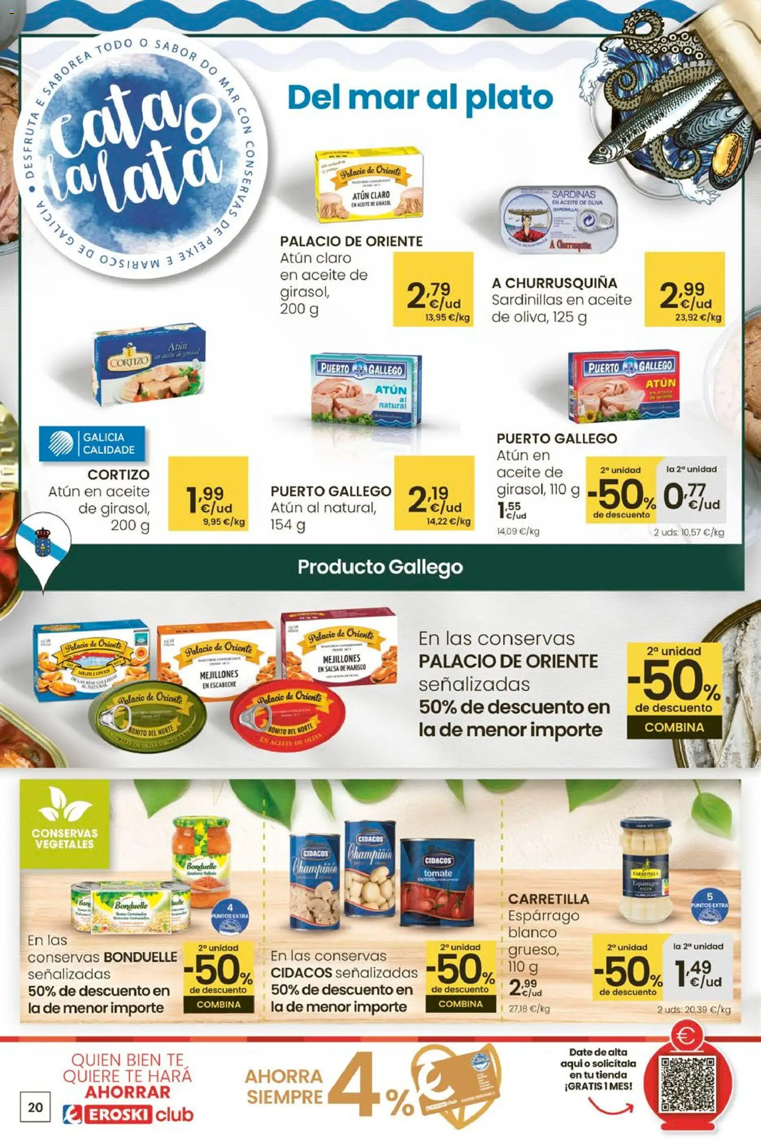 Eroski - Carnaval del ahorro │ válido desde el 12.02.2026 | Página: 20 | Productos: Aceite, Aceite de oliva, Aceite de girasol, Atún claro