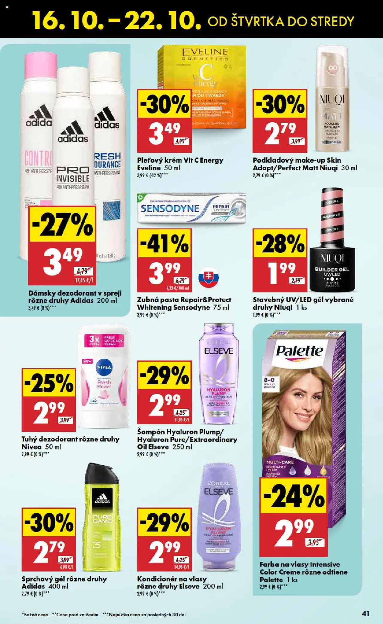 Nové Biedronka akcie – leták je platný od 16.10.2025 | Strana: 41 | Produkty: Kondicionér, Sprchový gél, Antiperspirant, Krém