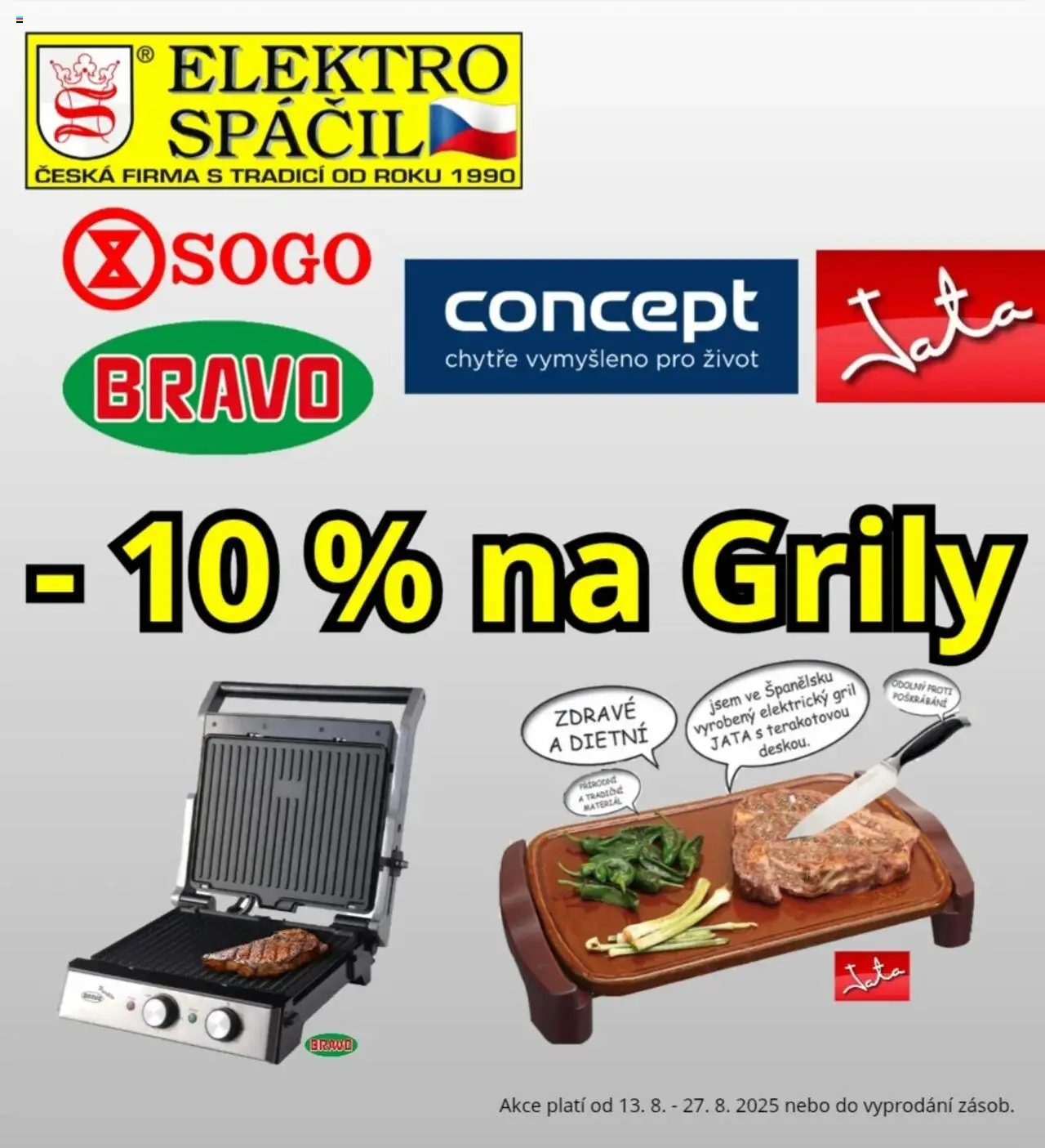 Elektro Spáčil leták - Slevové akce od 13.08.2025 | Strana: 2 | Produkty: Gril, Elektro