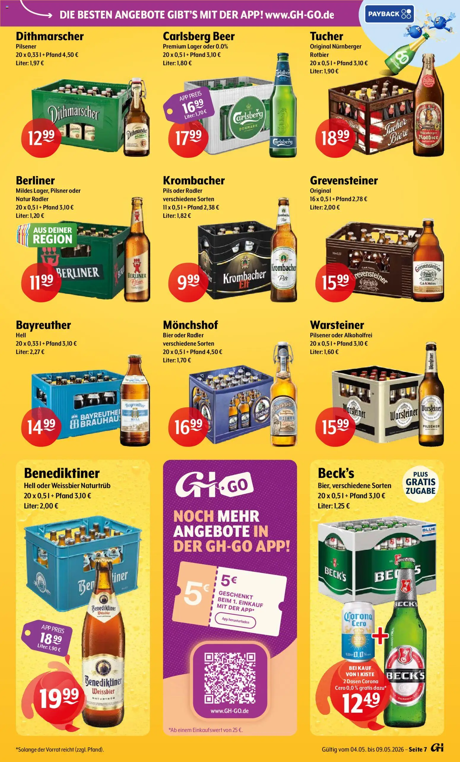 Getränke Hoffmann Prospekt 	 – gültig ab 04.05.2026 | Seite: 7 | Produkte: Berliner, Monchshof, Pils, Warsteiner