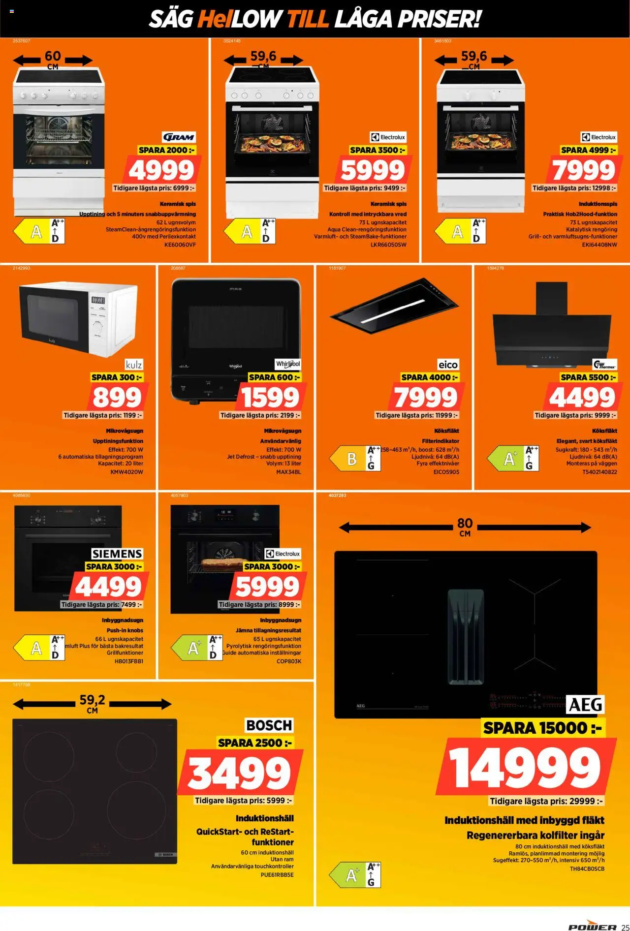 Power reklamblad aktuell från 20.10.2025 | Sida: 25 | Produkter: Fläkt, Såg, Kolfilter, Spis